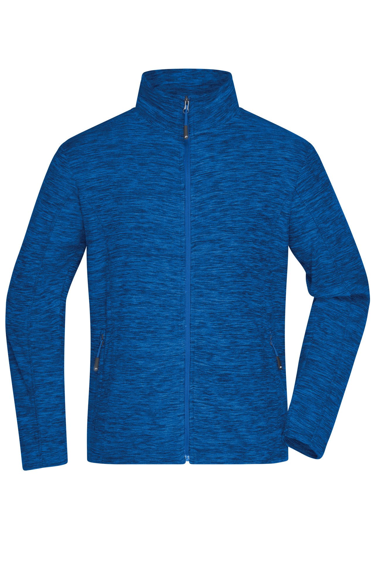 James & Nicholson Sweatjacke Herren Fleecejacke in modischer Melange-Optik JN770 Sportliche Jacke aus Anti-Pilling Microfleece