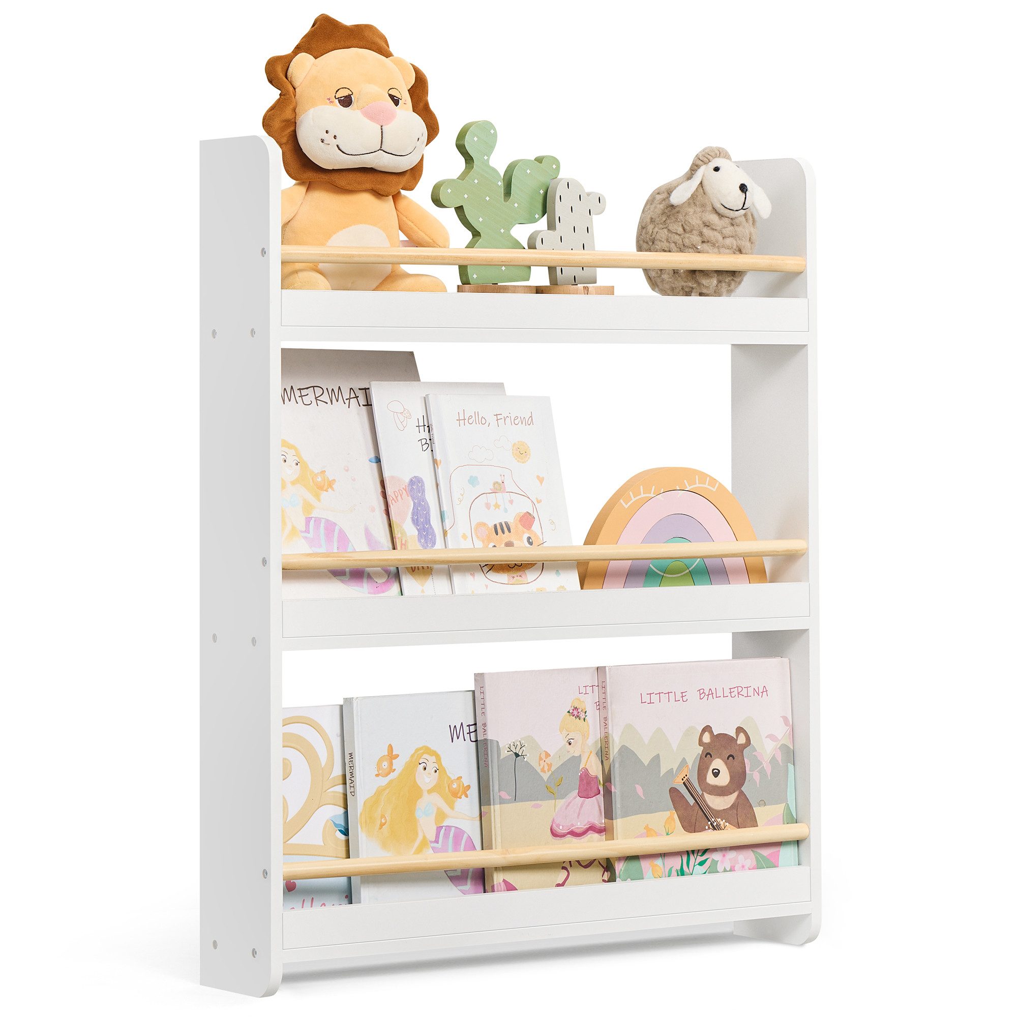 SONGMICS Spielzeugtruhe Bücherregal Kinder, mit 3 günstig online kaufen