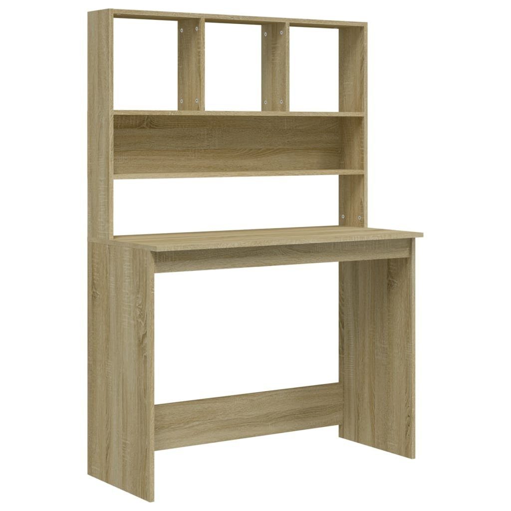 Sonoma-Eiche | Sonoma 102x45x148 mit Holzwerkstoff cm Eiche vidaXL Schreibtisch Sonoma Regal Eiche Schreibtisch