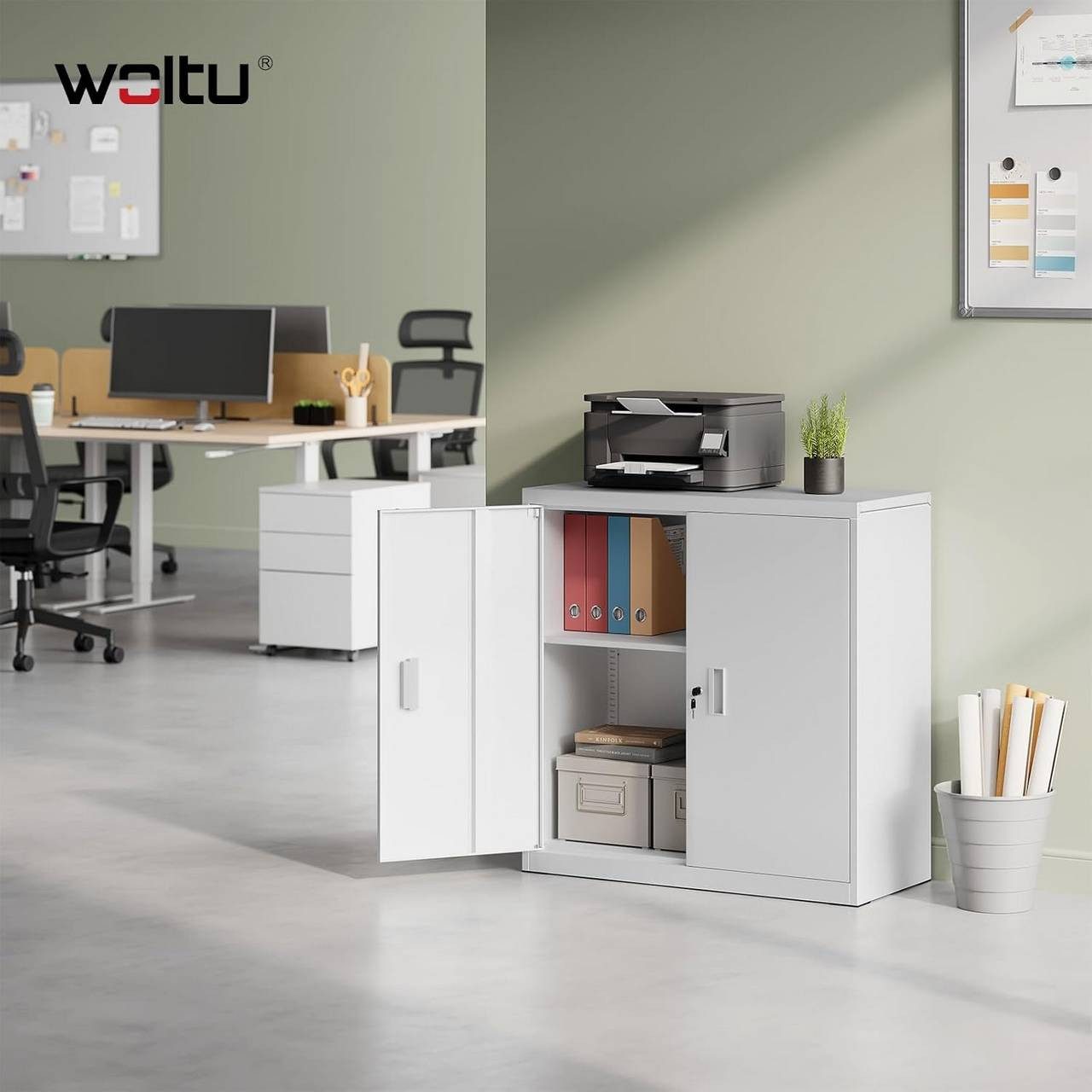 Woltu Aktenschrank (1-St) abschließbar, Ordnerschrank mit Schloss, Büroschr günstig online kaufen