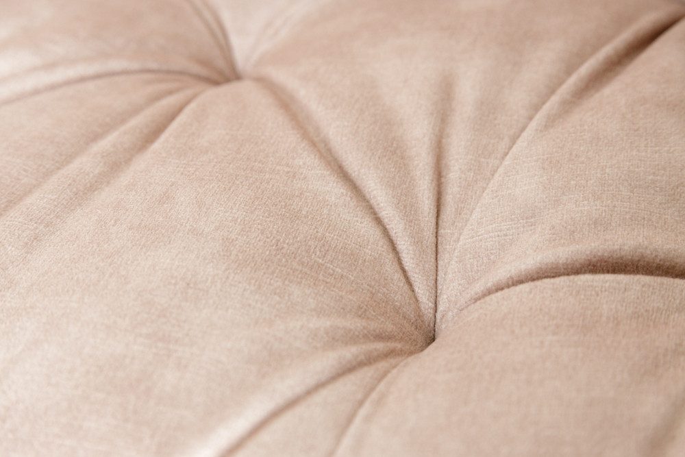 riess-ambiente Barhocker MILANO champagner/schwarz - Samt, Metallgestell, mit Lehne & Fußablage (Einzelartikel, 1 St), Stuhl mit Chesterfield-Steppung – ideal f – Bild 4 von 5