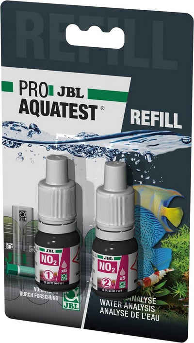 JBL GmbH & Co. KG Aquarium-Wassertest JBL PROAQUATEST NO2 Nitrit Nachfüllset für JBL Testkoffer, NO2 Nitrit Nachfüllflasche Testkoffer Wassertest