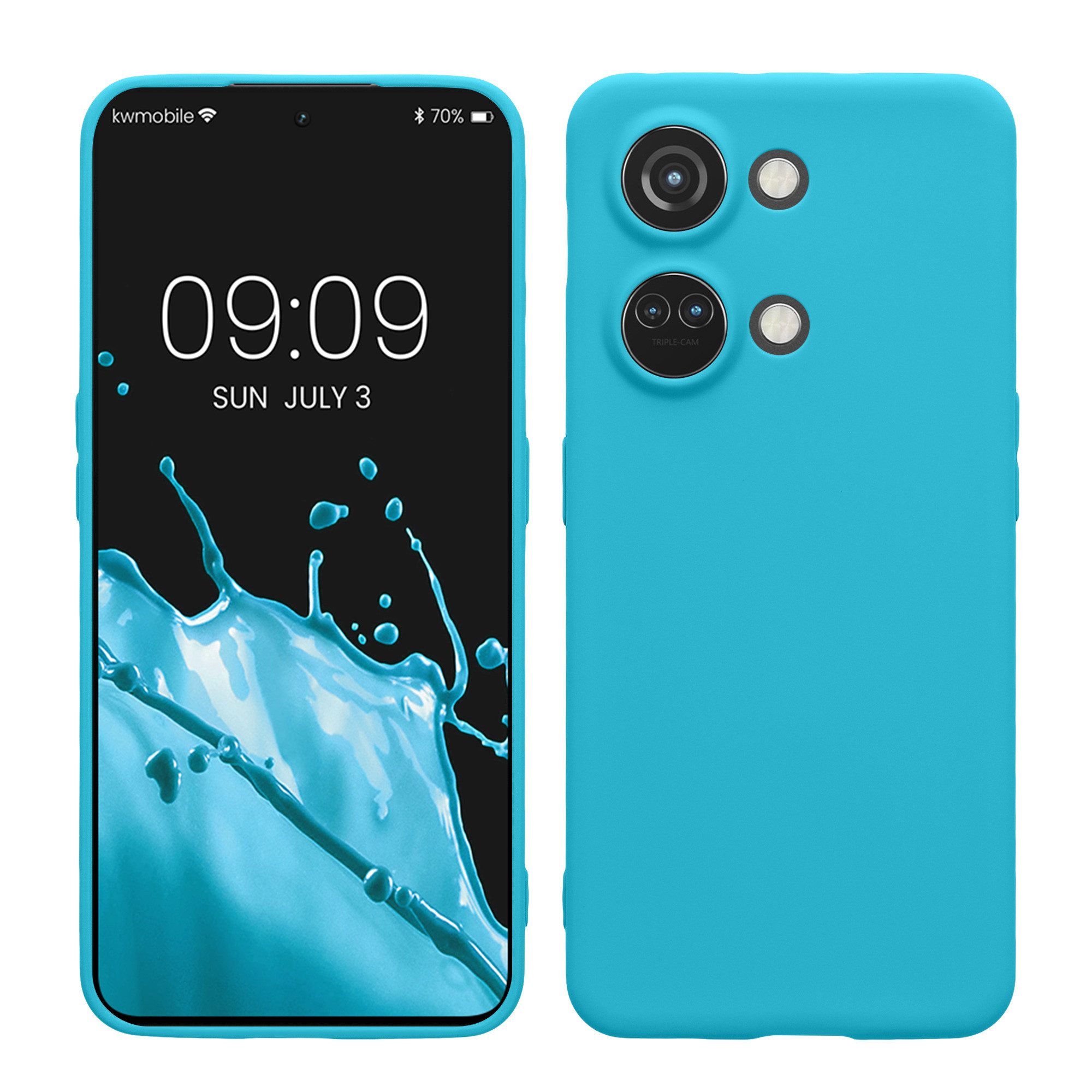 kwmobile Handyhülle Handyhülle für OnePlus Nord 3 5G Hülle, Weiches Handy Silikon Case - Schutzhülle Cover