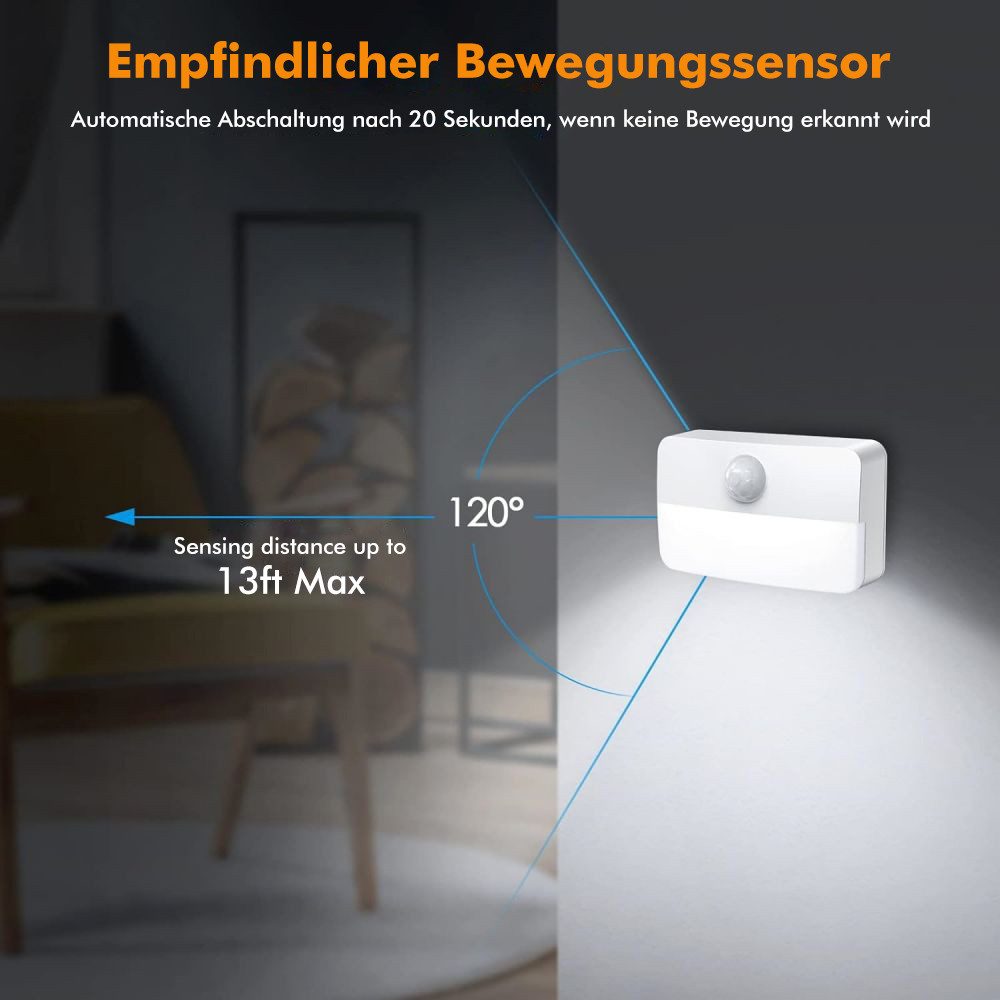 QUBEBU Nachtlicht LED Nachtlicht Kabellos Wandlampe Bewegungsmelder Licht K günstig online kaufen