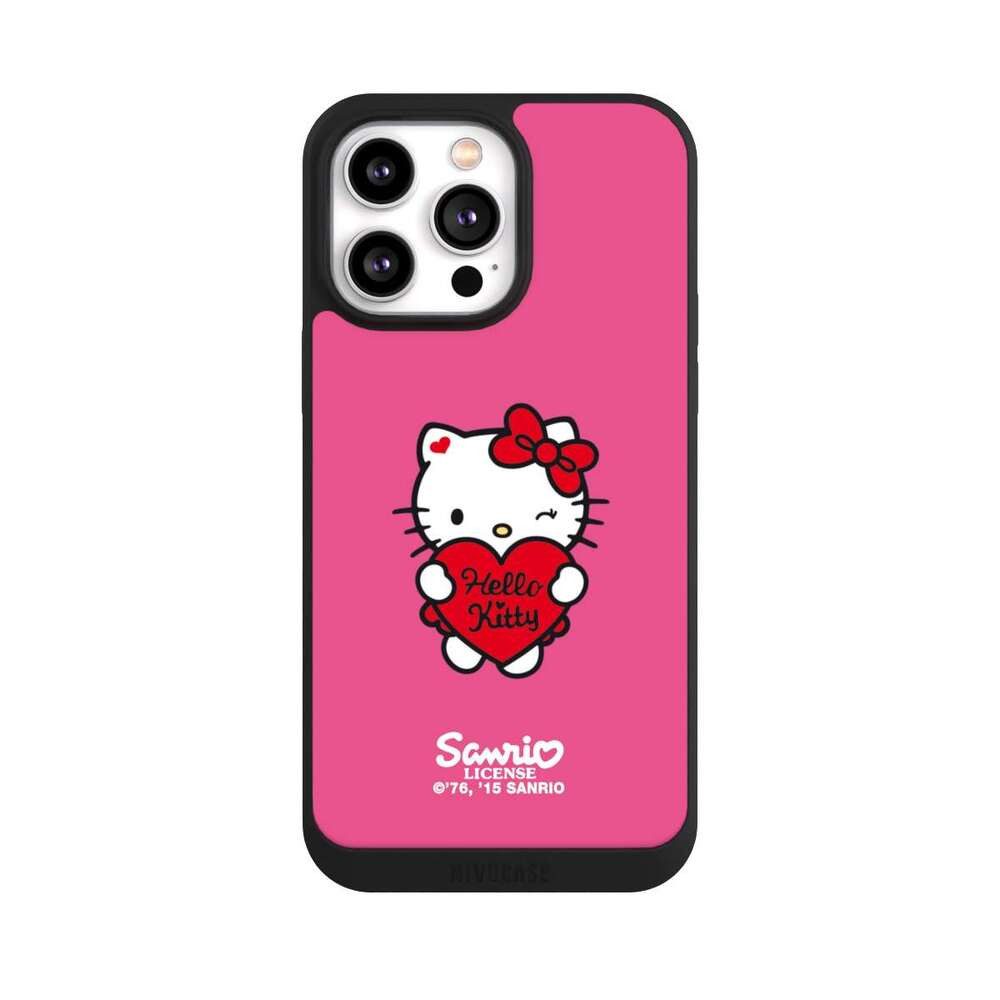 NIVOCASE Handyhülle Hello Kitty Fanartikel Herz Hello Kitty - Sweet Heart, Apple iPhone 14 Pro Max Handyhülle Hülle NIVOpure Case Schwarz