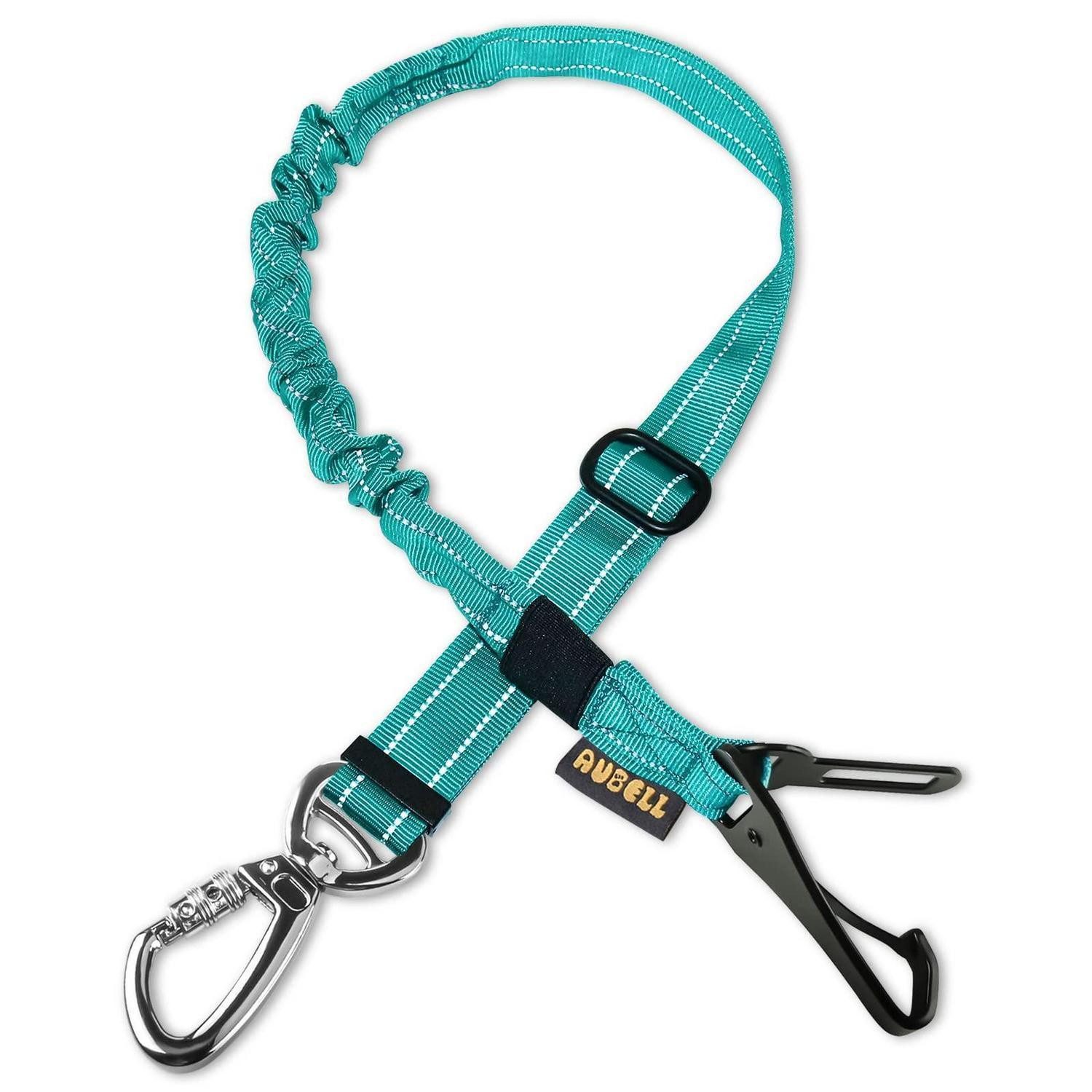 LuxusKollektion Autohundegeschirr Anschnallgurt Hund Auto Bungee Geschirr Clip Karabiner Türkis