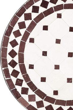 Marrakesch Orient & Mediterran Interior Beistelltisch Mosaiktisch rund 40cm, Beistelltisch, Gartentisch, Esstisch, Handarbeit