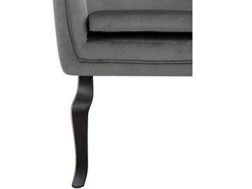 loft24 Sessel Hugo, Bezug in Samtoptik mit Knopfheftung, Sitzhöhe 49 cm