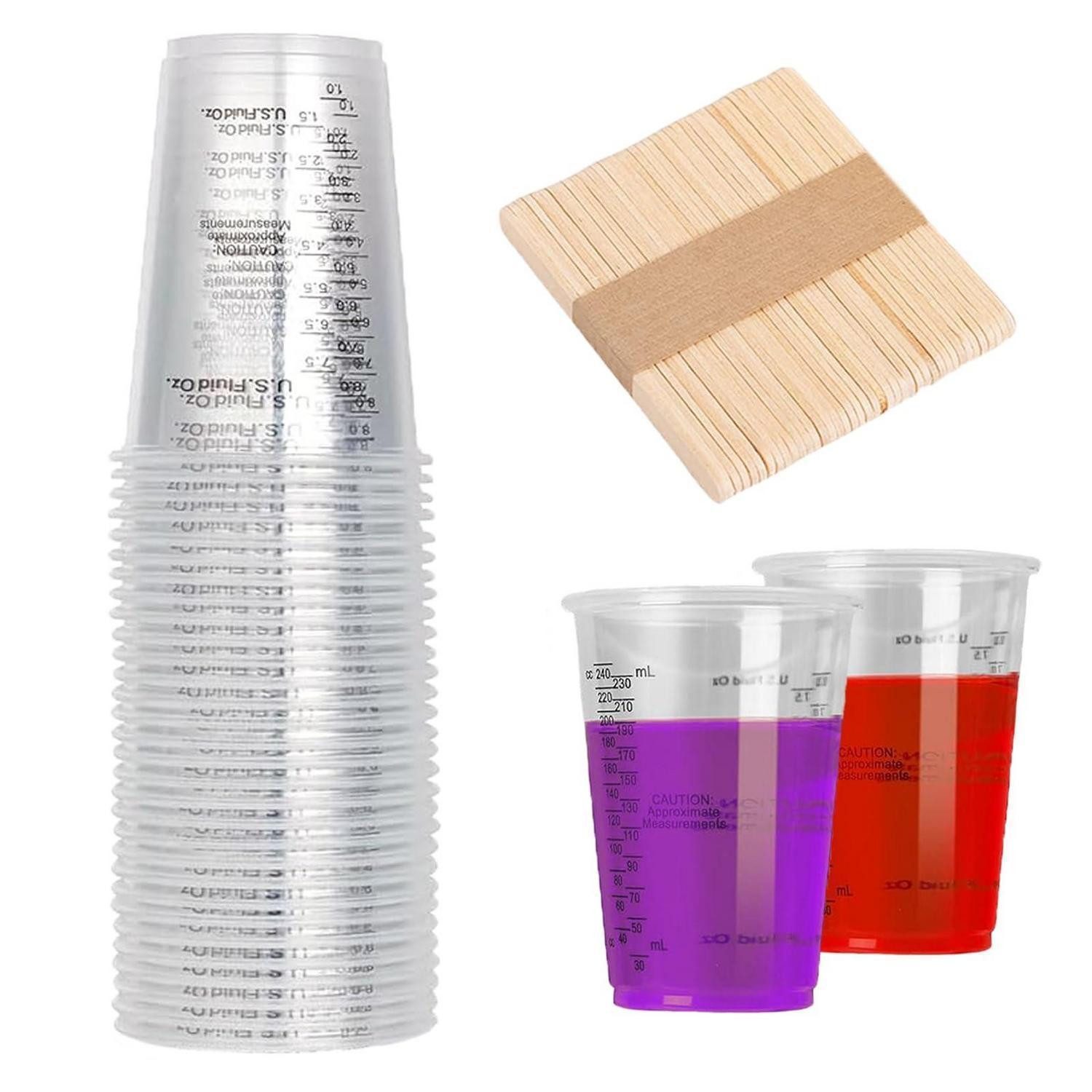LuxusKollektion Messbecher Mischbecher Epoxidharz 240ml 30 Stk. mit Skala