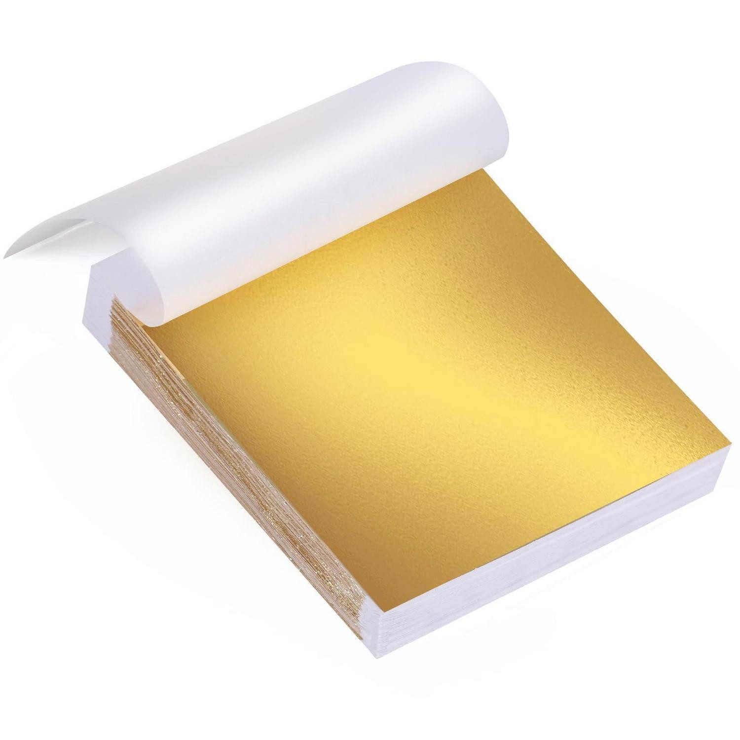 LuxusKollektion Bastelfilz Blattgold Folien 100 Blatt Basteln Dekoration