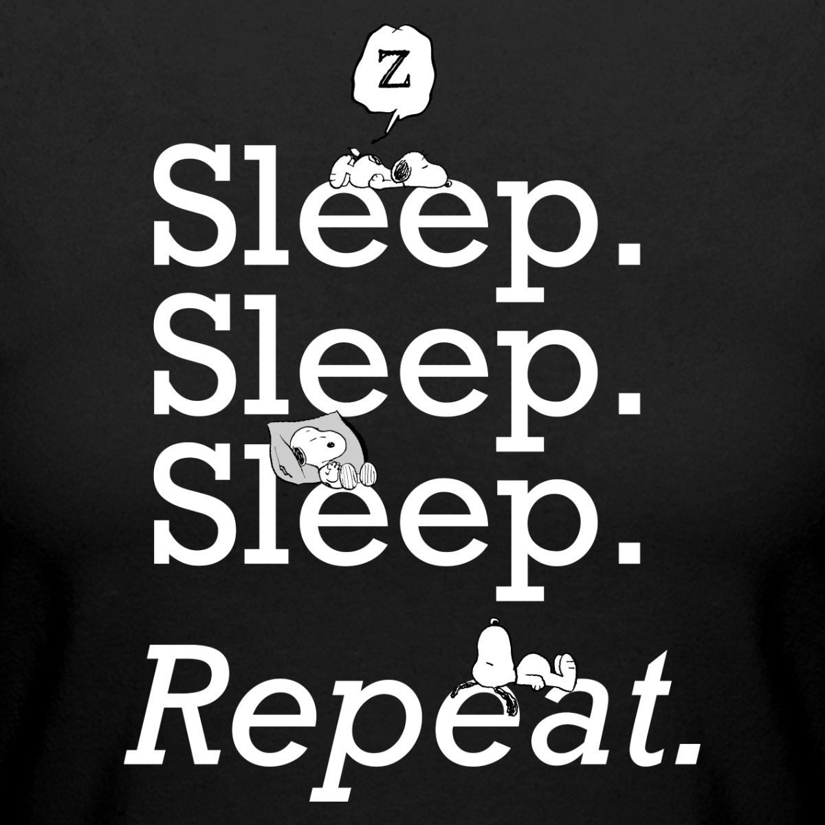 Spreadshirt T-Shirt Peanuts Snoopy Sleep Sleep Sleep Crop Top (1-tlg)