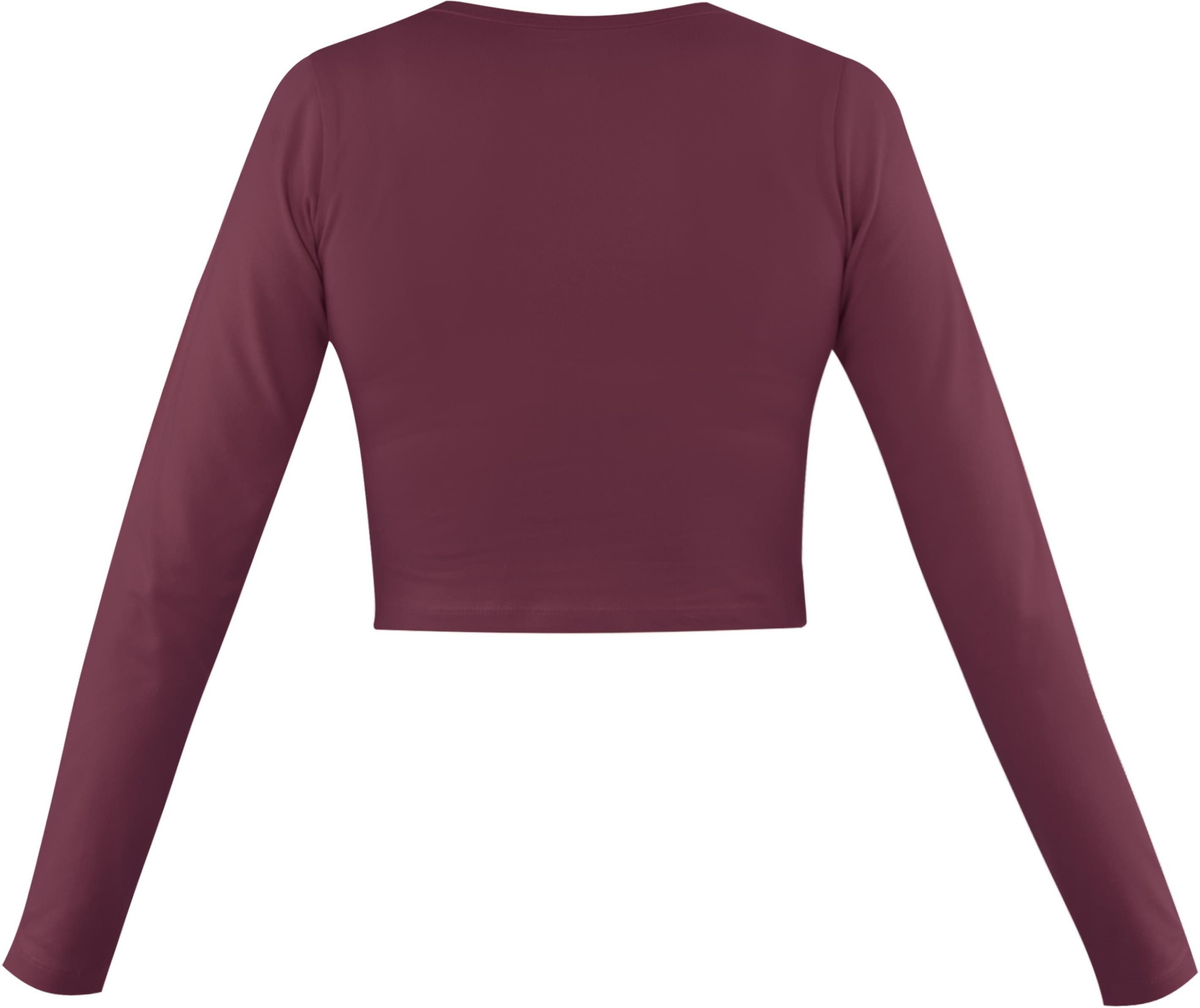 Janice Langarmshirt 2 x Damen crop Langarmshirt hochgeschlossen Noia Figurb günstig online kaufen