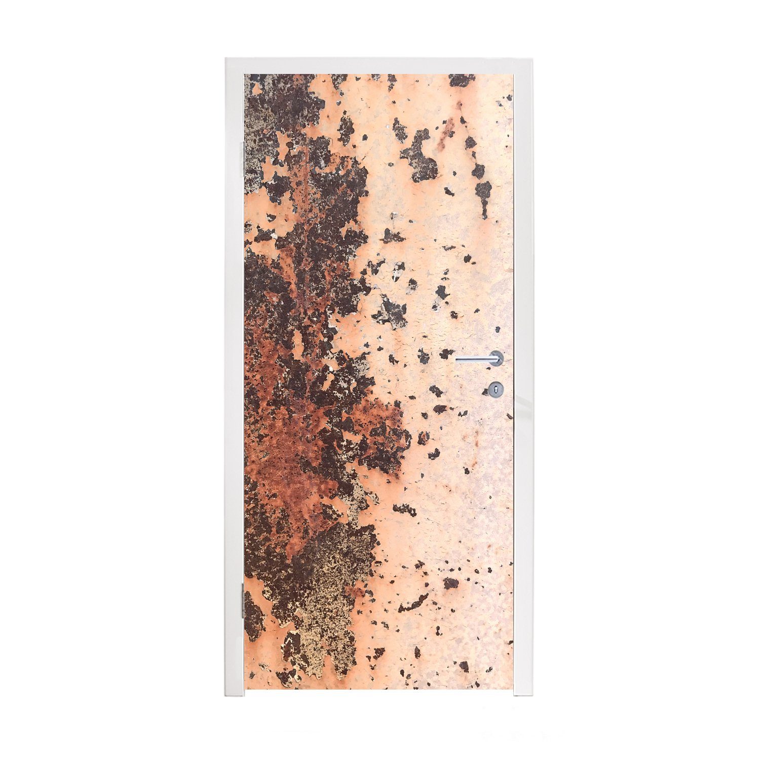 MuchoWow Türtapete Metall - Rost - Alt, Matt, bedruckt, (1 St), Fototapete für Tür, Türaufkleber, 75x205 cm