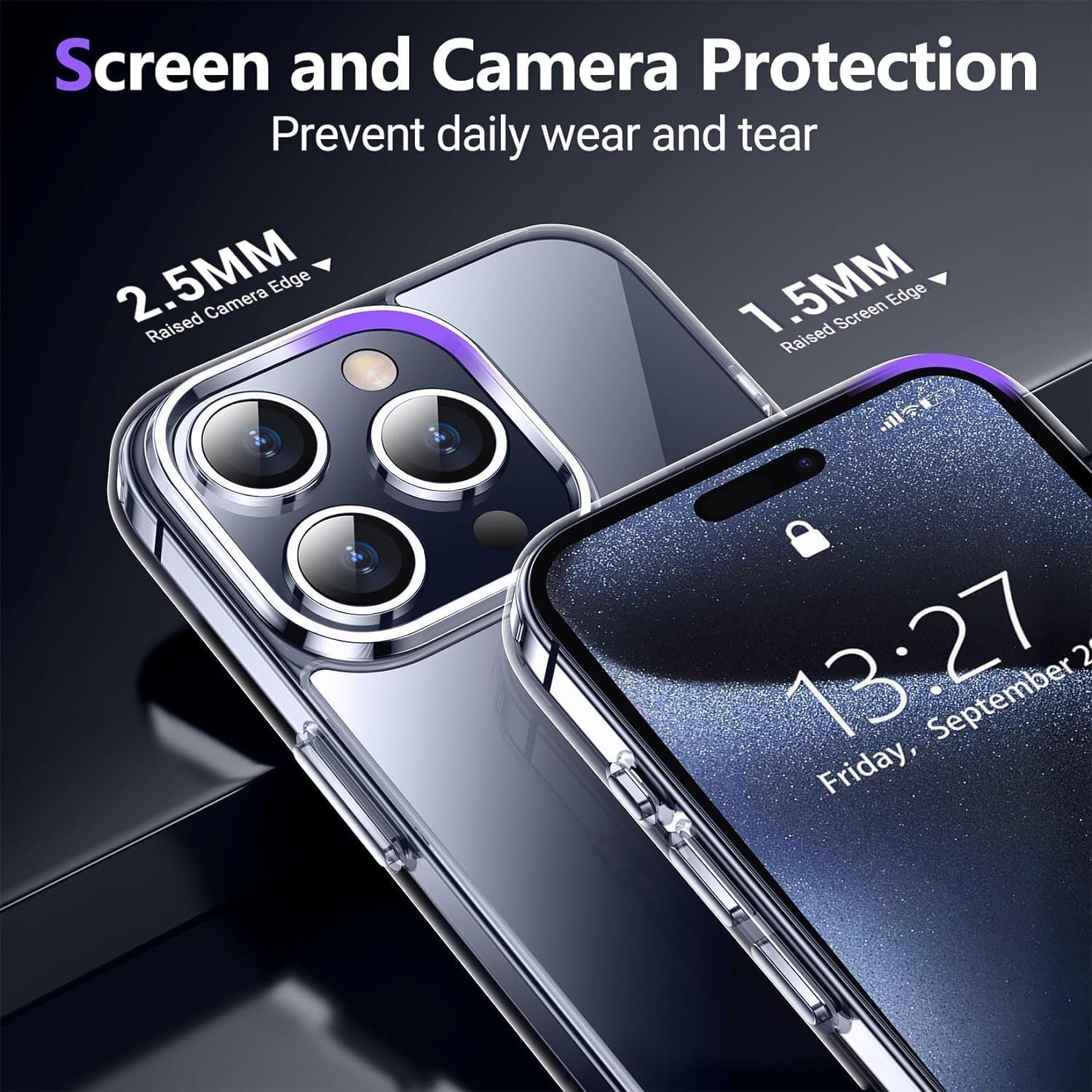 Durchsichtige IPhone 15 Plus Hülle – Transparente TPU-Schutzhülle Mit Kameraschutz, Stoßfest Und Dünn