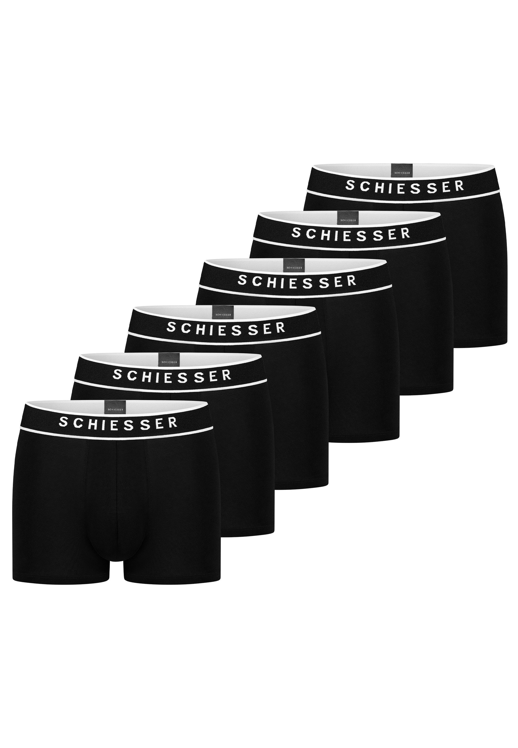 Schiesser Retro Boxer 6er Pack - 95/5 - Organic Cotton (Spar-Set, 6-St) Retro Short / Pant - Baumwolle - ohne Eingriff