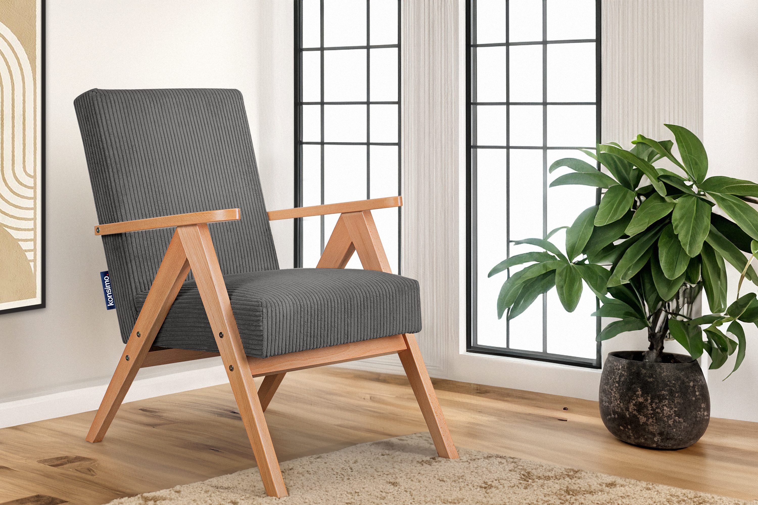 KONSIMO® Cocktailsessel NASET Sessel, Rahmen aus günstig online kaufen