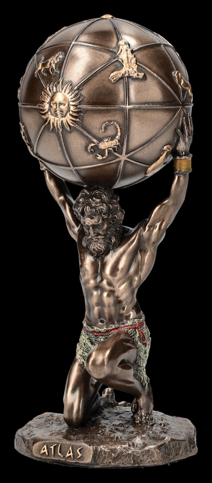 Figuren Shop GmbH Dekofigur Atlas Figur trägt Globus - Veronese - Mythologie griechische Dekofigur