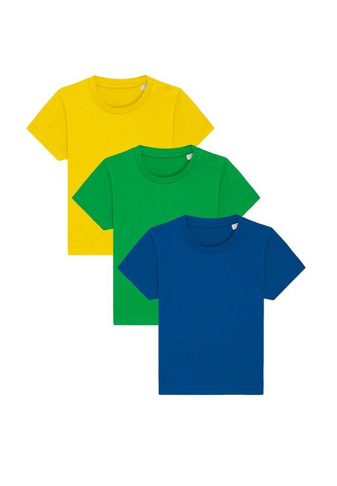 Hilltop T-Shirt 3er Set T-Shirt mit Druckknöpfe für Baby und Kleinkind