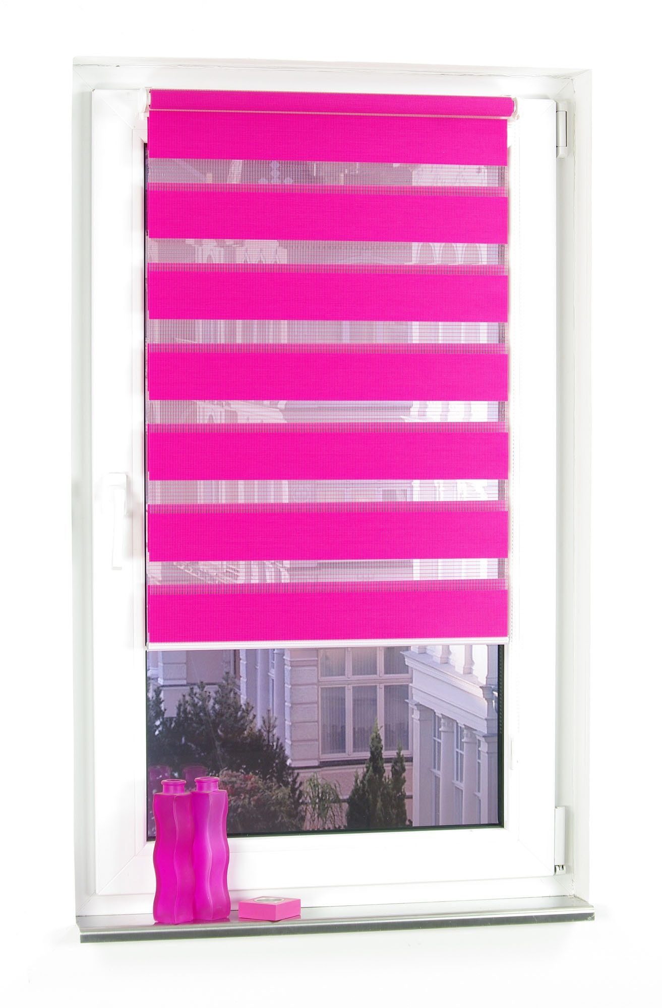 Doppelrollo Klemmfix DUO-Rollo YOUNG COLOURS, Liedeco, Lichtschutz, ohne Bohren, Klemmfix