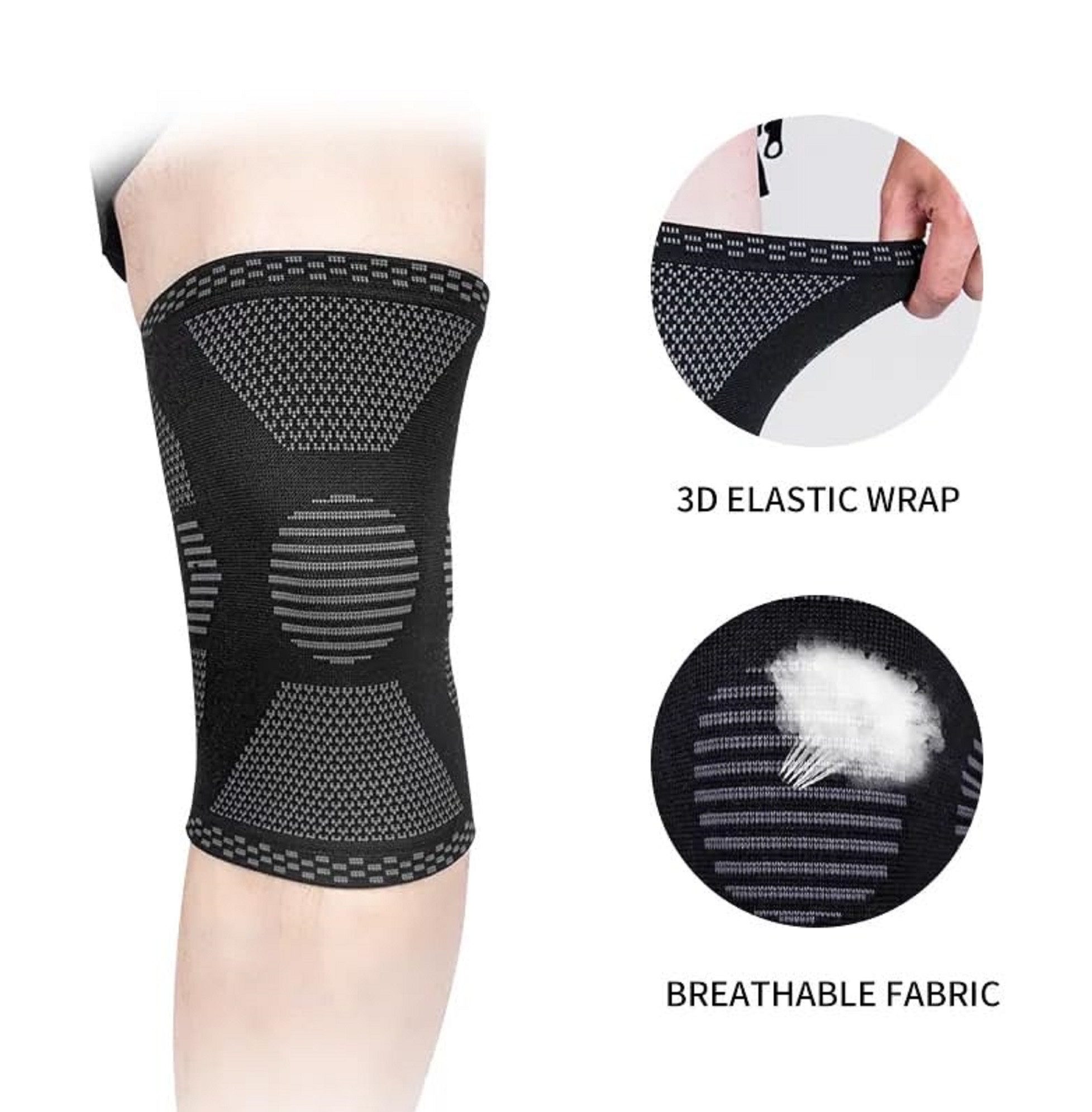 DDOnlineShop Kniebandage Hochwertige Kniebandage Herren Damen (Spar-Set, 2-tlg., 2er Set), Premium Qualität