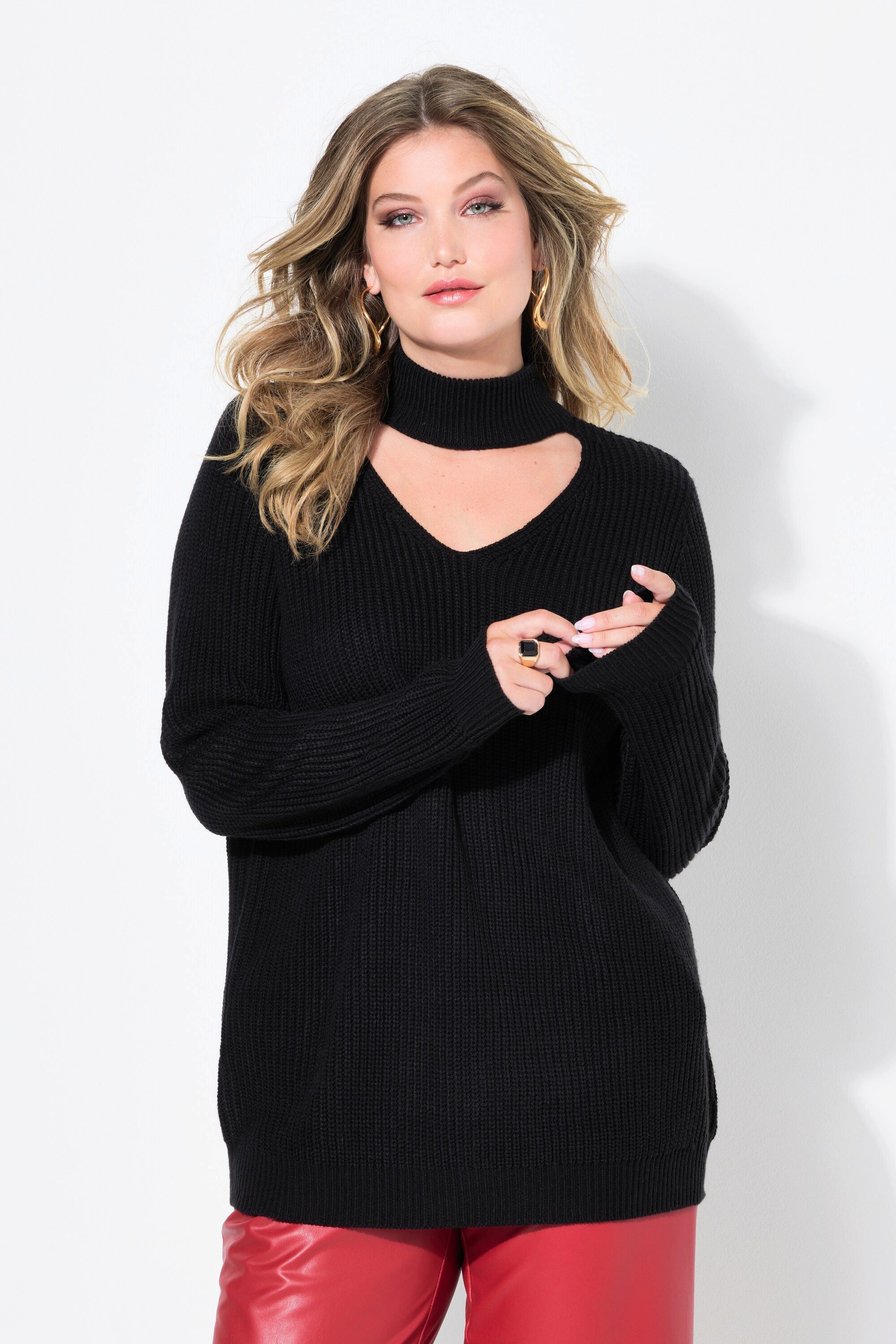 MIAMODA Strickpullover Pullover Regular Fit V-Ausschnitt günstig online kaufen