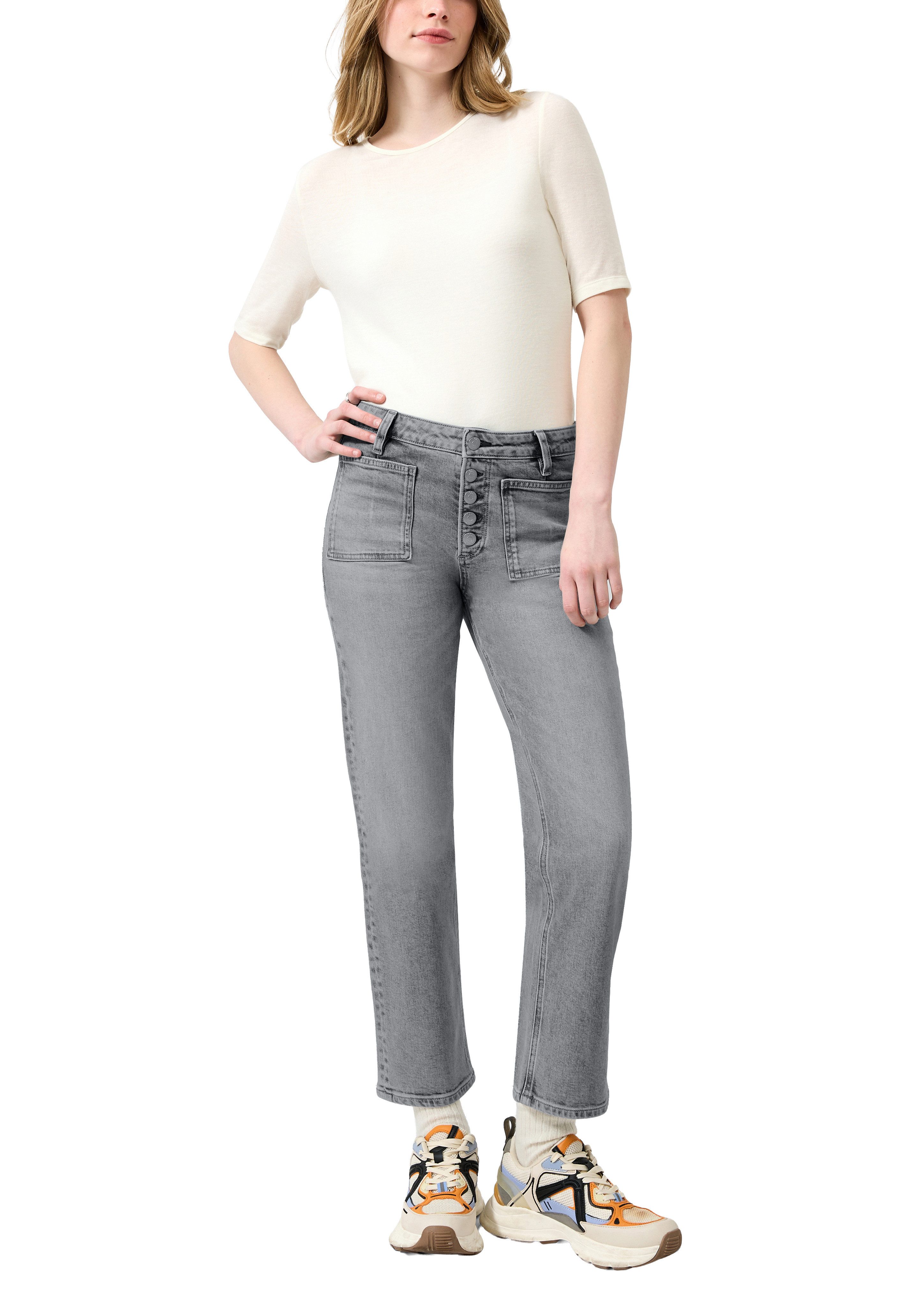 QS Bootcut-Jeans mit Stretch und aufgesetzten Taschen – Bild 3 von 4