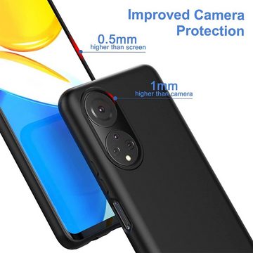 CoolGadget Handyhülle Black Series Handy Hülle für Honor X7 6,74 Zoll, Edle Silikon Schlicht Robust Schutzhülle für Honor X7 Hülle