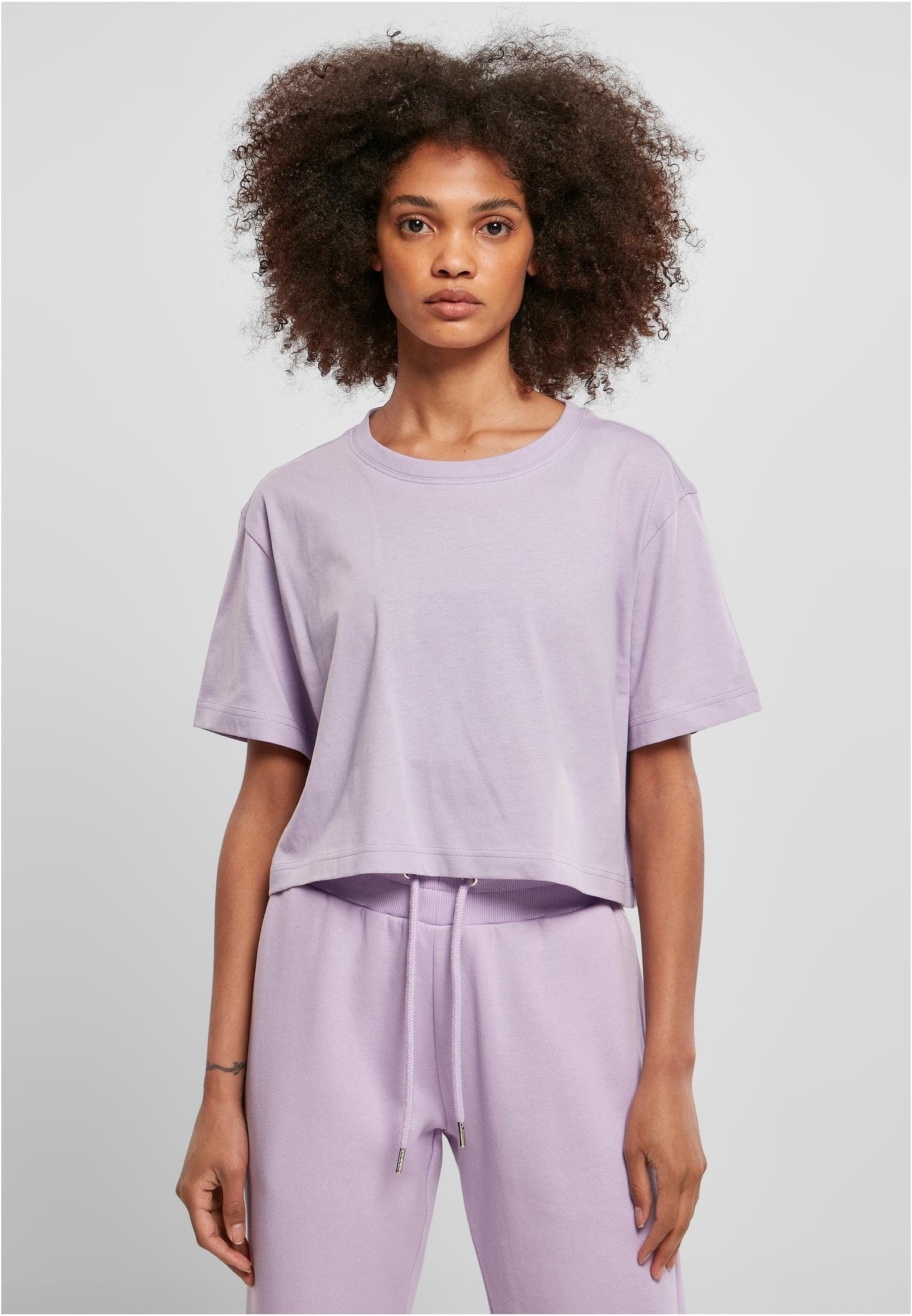 URBAN CLASSICS T-Shirt Damen Ladies Short Oversized Tee (1-tlg) lilac