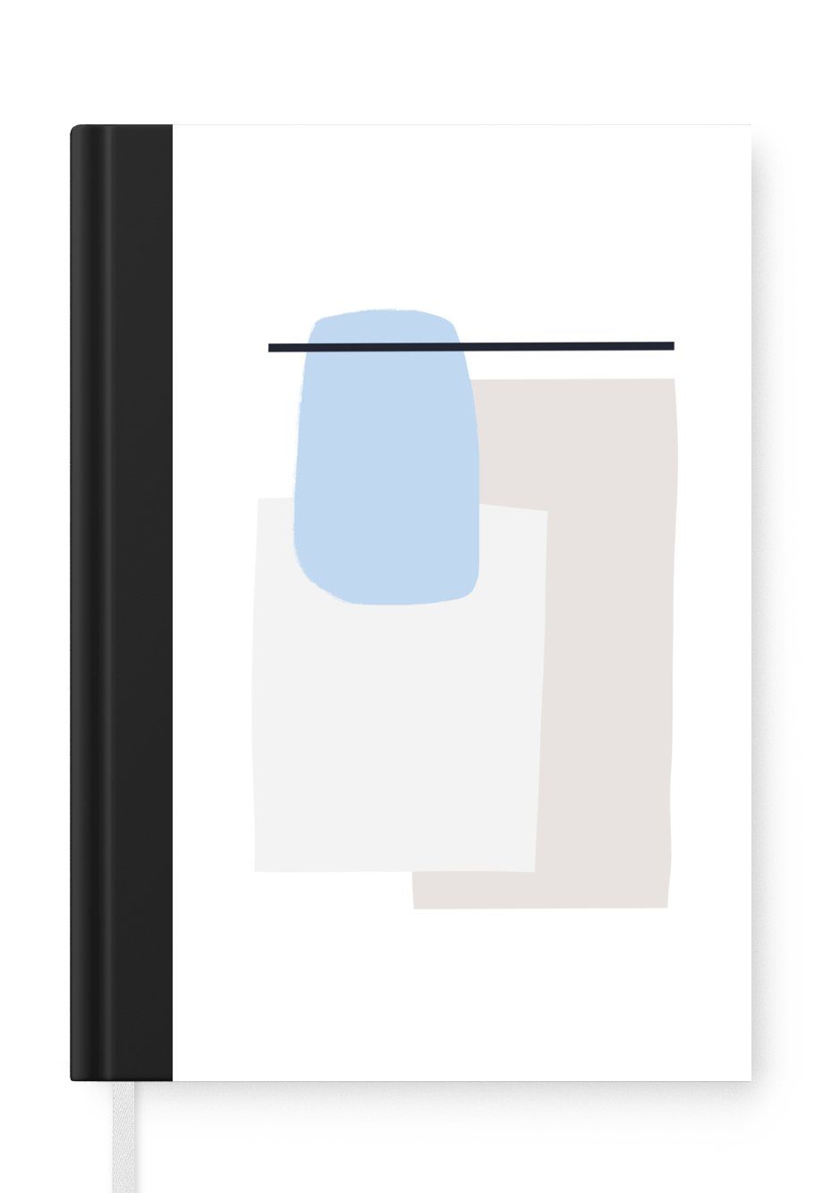 MuchoWow Notizbuch Abstrakt - Geometrische Formen - Linienkunst, Journal, Merkzettel, Tagebuch, Notizheft, A5, 98 Seiten, Haushaltsbuch
