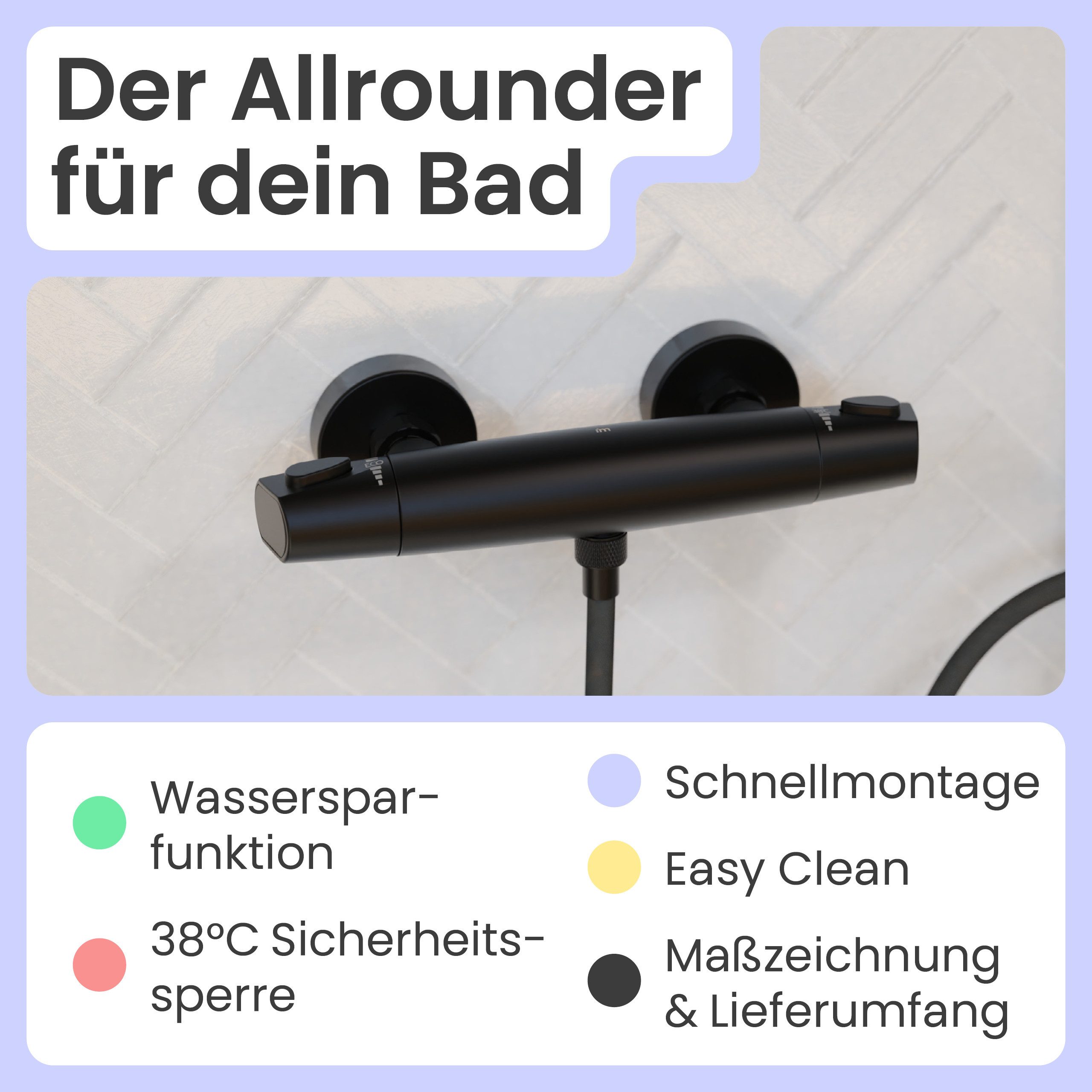 instmaier Brausethermostat Beatrice, Duschthermostat mit Verbrühschutz, günstig online kaufen