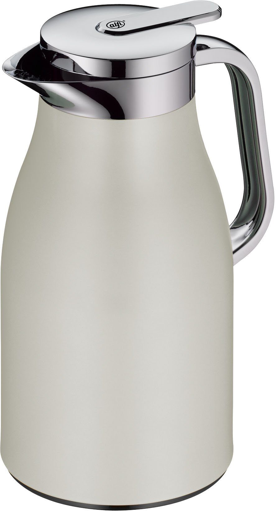 Alfi Isolierkanne SKYLINE, mit Hartglaseinsatz und ergonomischem Griff, 1 l, (1-St), 12h heiß & 24h kalt, Drehverschluss mit bequemem Druckknopf