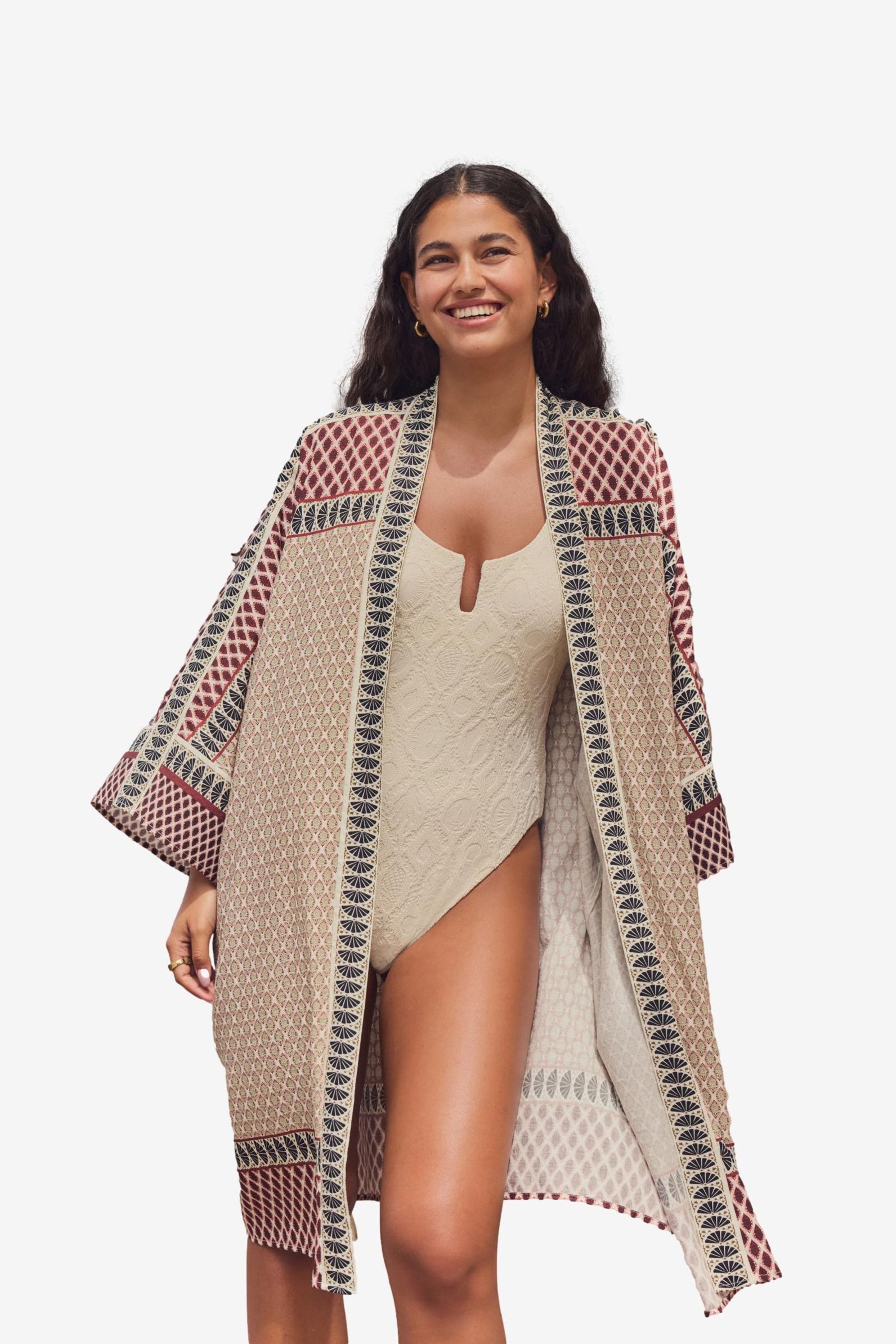 Next Strandkleid Lange Kimono-Jacke (1-tlg) günstig online kaufen