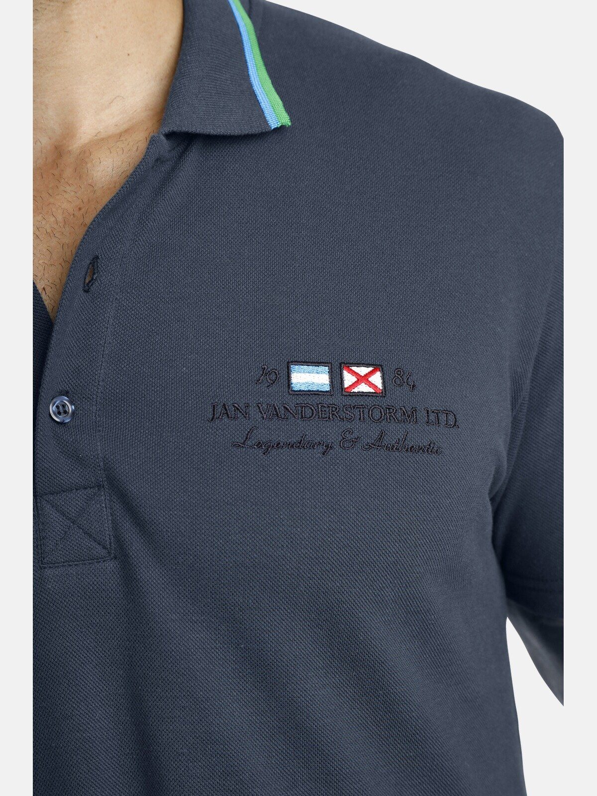 Jan Kragen am HJORD Vanderstorm Poloshirt Kontraststreifen