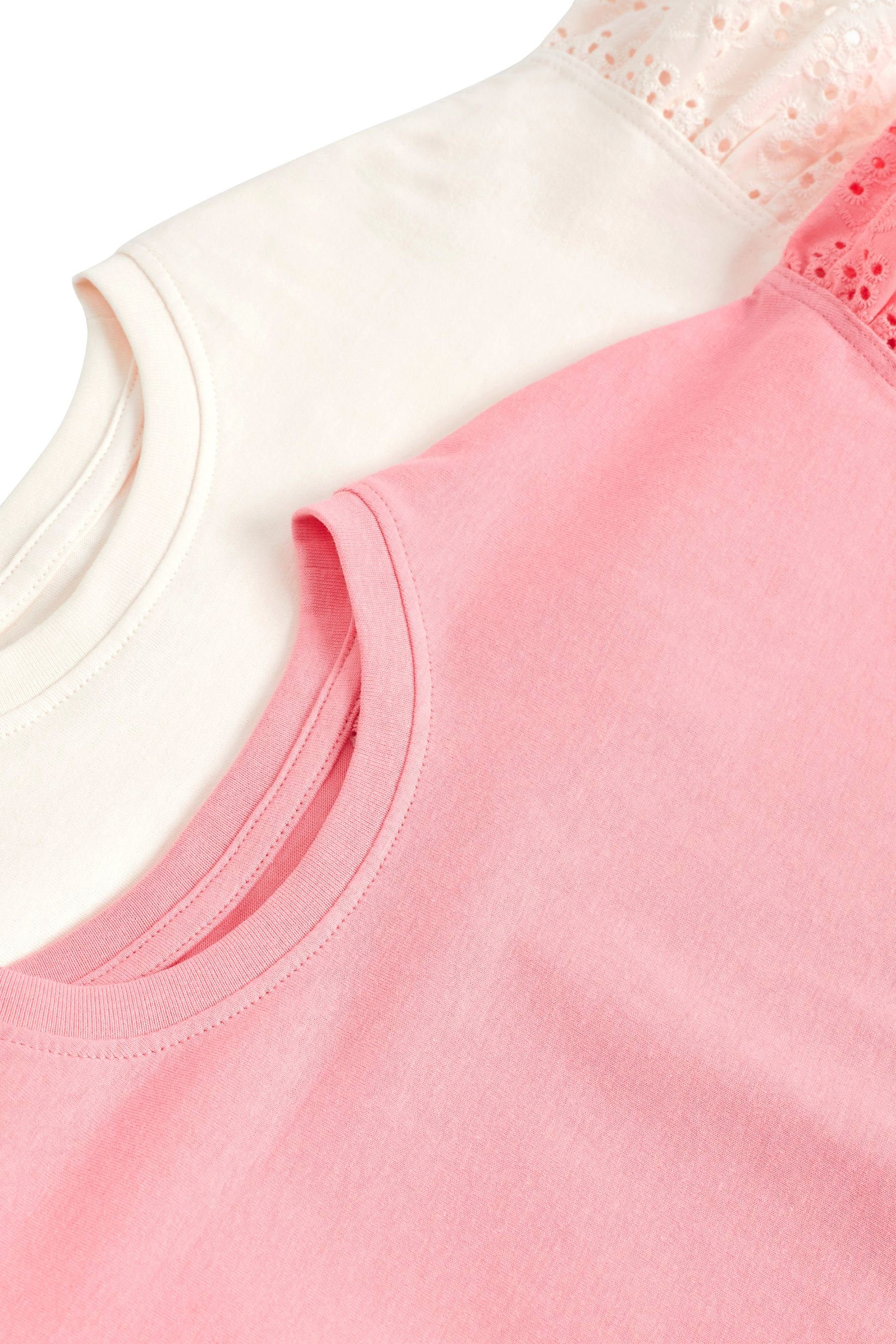 Next Kurze tlg) Floral 2er-Pack (4 Pyjama Schlafanzüge, Pink/White