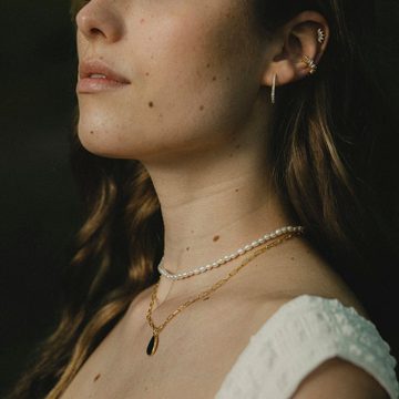 Brandlinger Perlenkette Halskette Honolulu, Silber 925 vergoldet, Süßwasserperle