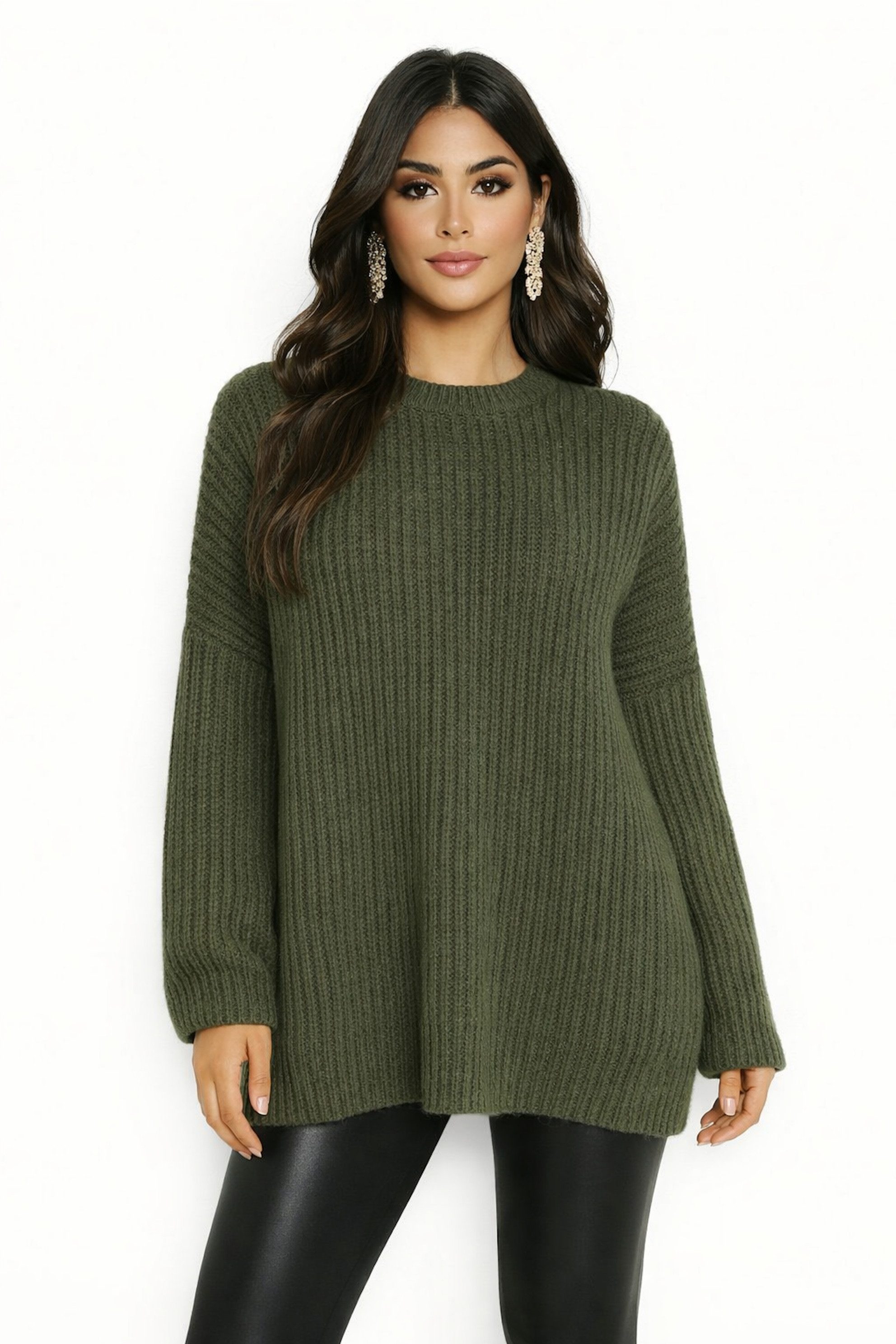 Worldclassca Longpullover WORLDCLASSCA Damen Oversize Strickpulllover Lang günstig online kaufen