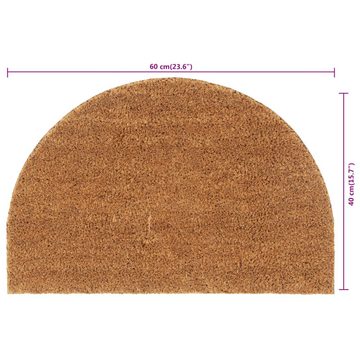 Fußmatte Fußmatte Natur Halbrund 40x60 cm Kokosfaser Getuftet Abtreter, vidaXL, Rechteck, Höhe: 0 mm