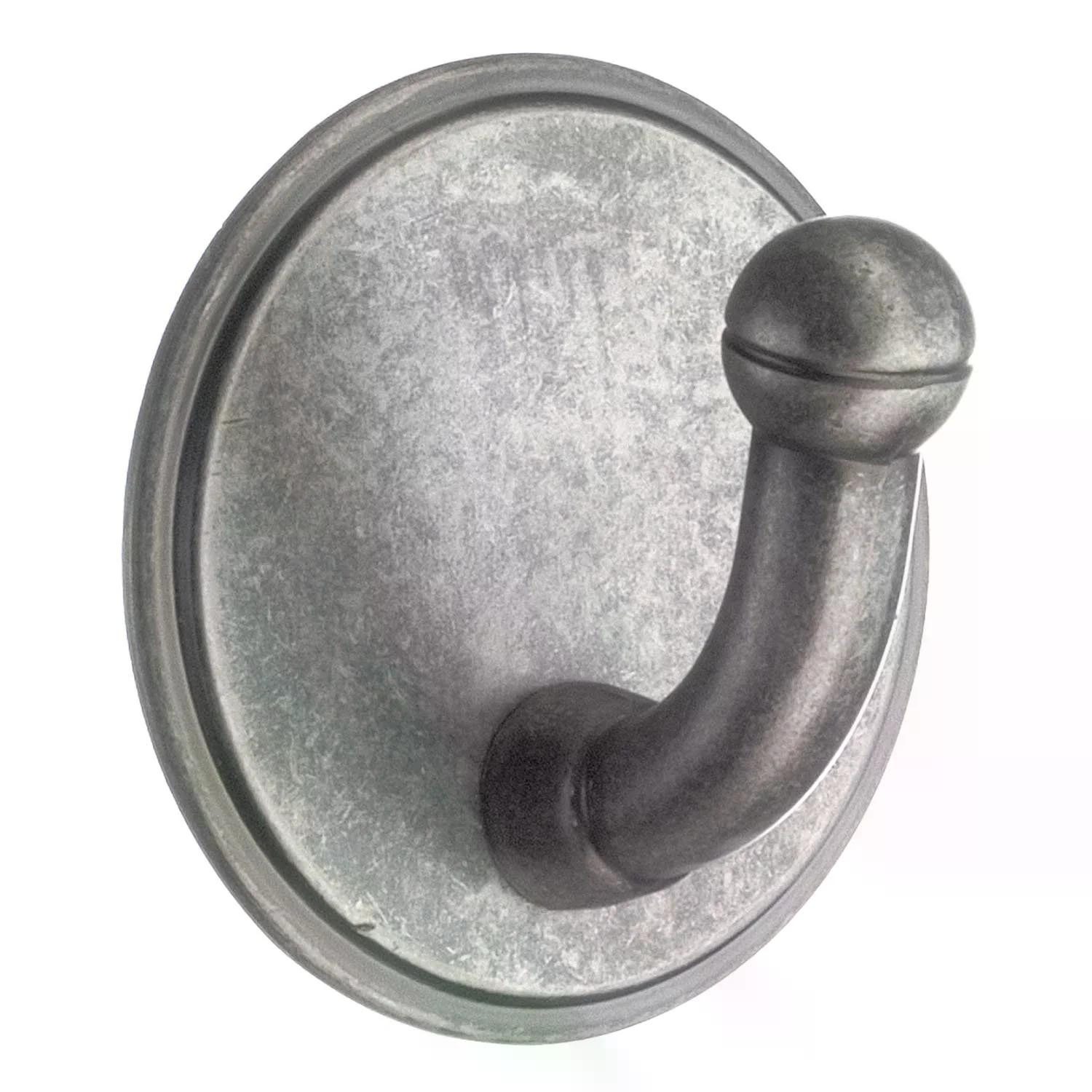 Smedbo Handtuchhaken Selbstklebender Design-Einzelhaken rund, Erhältlich in Chrom poliert, Messing antik, Schwarz rustikal