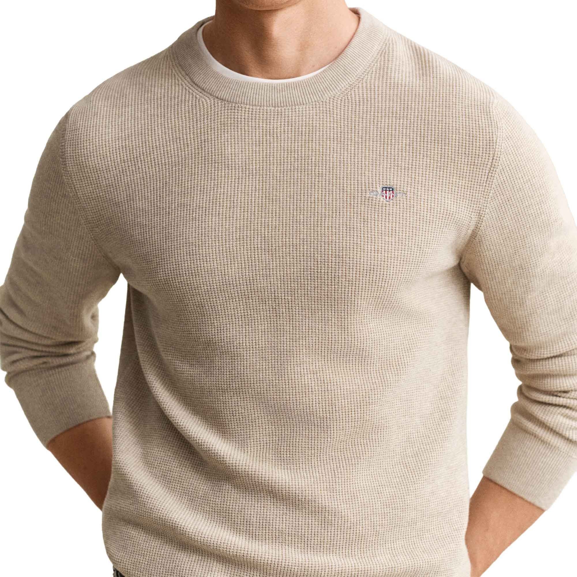 Gant Sweatshirt Herren Strickpullover 1er Pack Baumwolle (Packung, 1er Pack)
