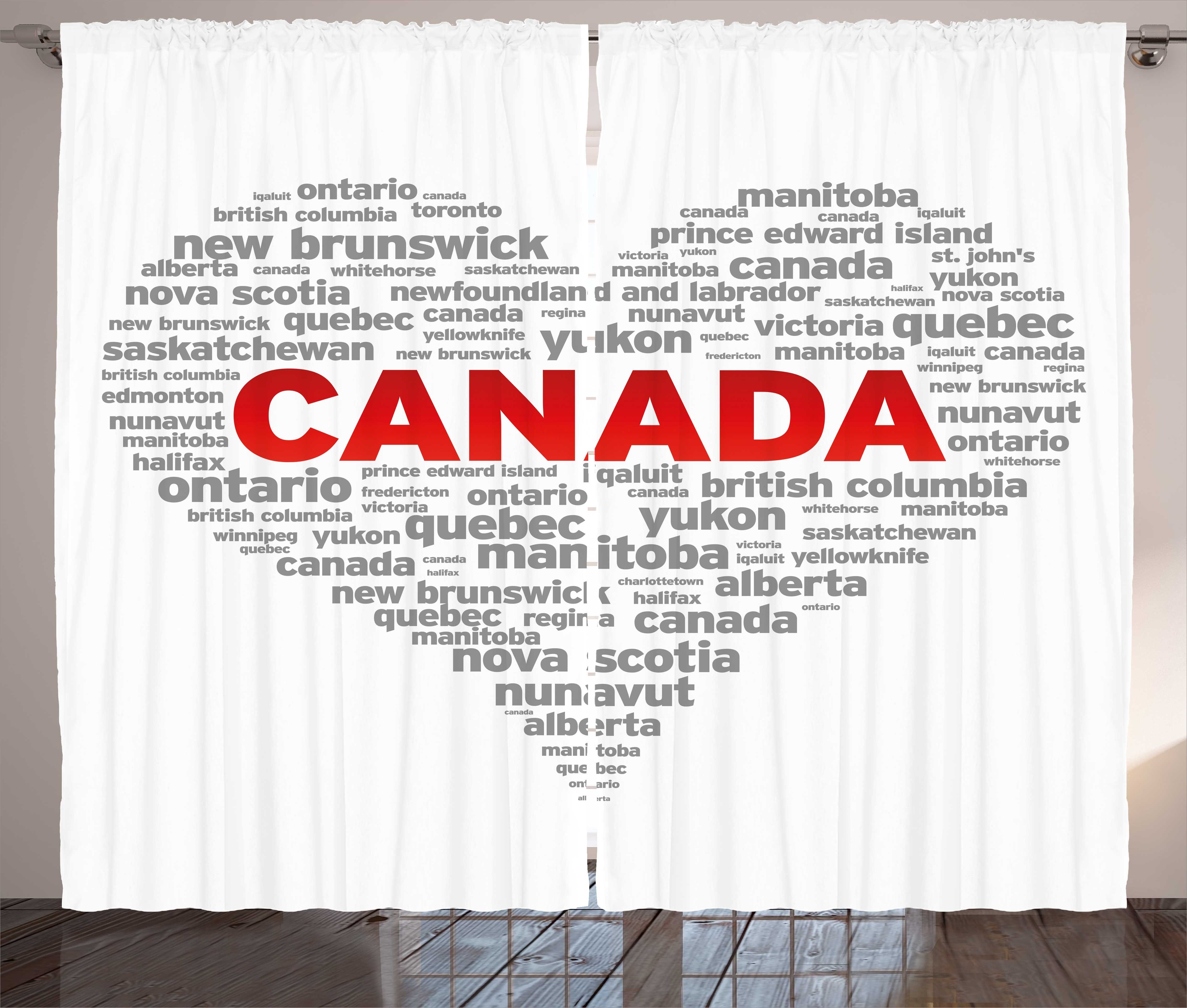 Haken, und Kräuselband Kanadische Kalligraphie Schlafzimmer Regionen Abakuhaus, Vorhang Schlaufen mit Gardine Kanada