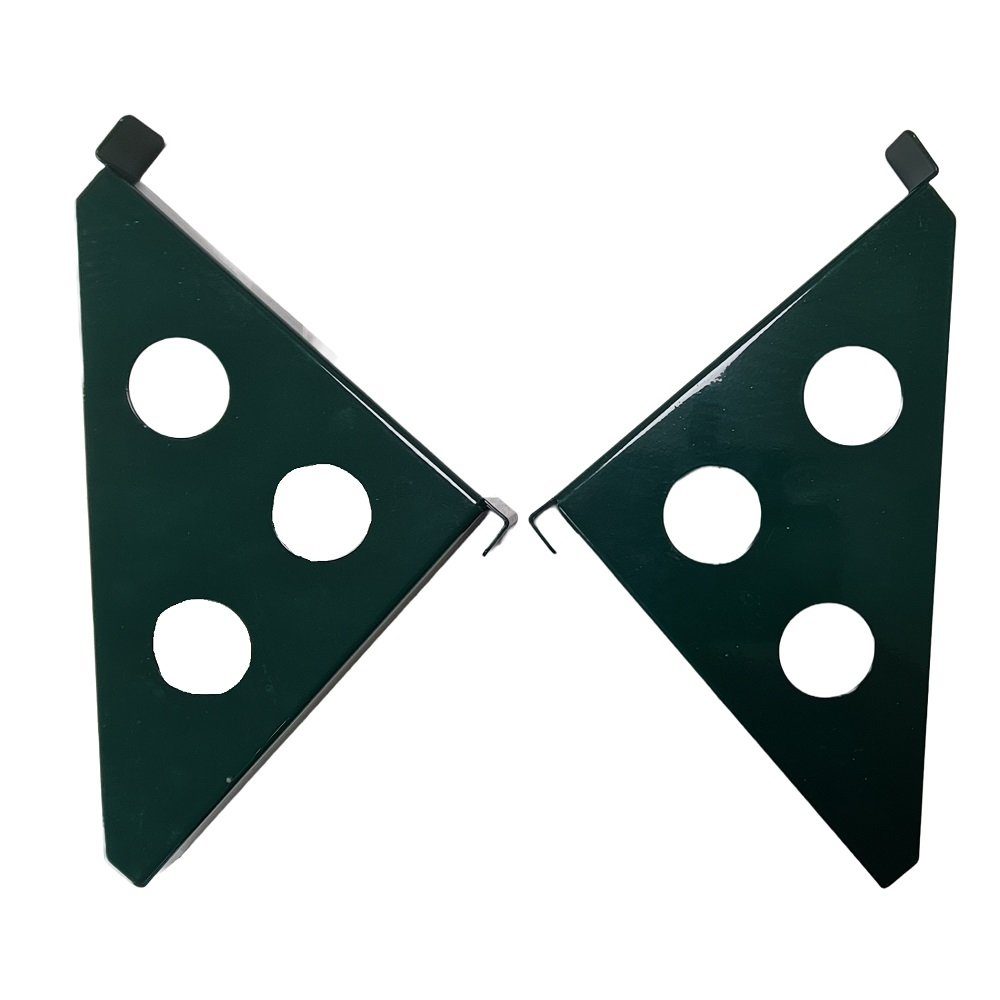 FHS Blumenkastenhalter 35705 Halterung Blumenkasten für Gitter Zaun grün 2er Set 3x22x22cm