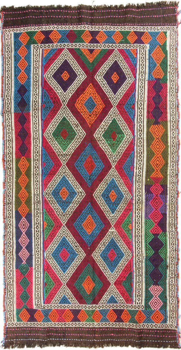 Orientteppich Kelim Afghan Antik 3 mm Orientteppich Höhe: rechteckig, Trading, Nain 139x259 Läufer, Handgewebter