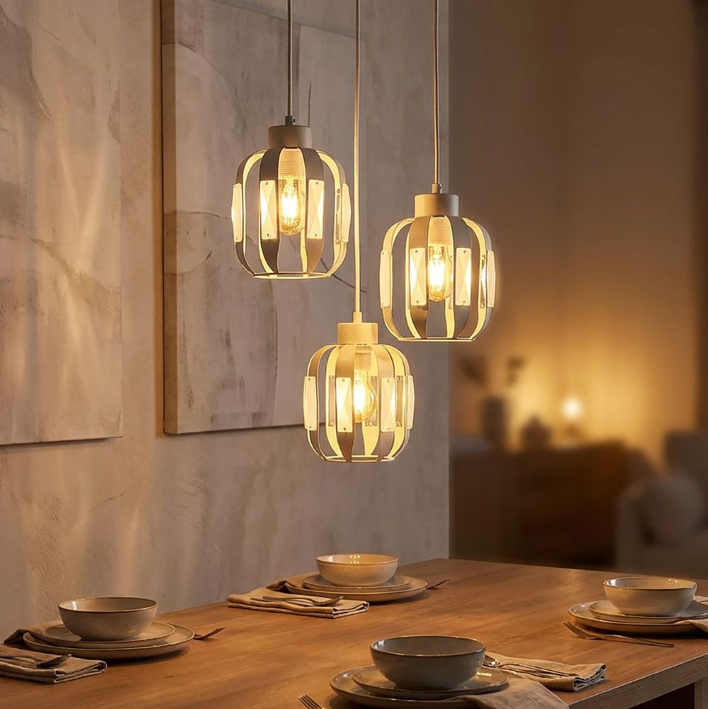 GLOBO LIGHTING LED-Hängeleuchte, Leuchtmittel inklusive, Warmweiß, LED Pendelleuchte Hängelampe Esszimmerlampe höhenverstellbar H 120 cm