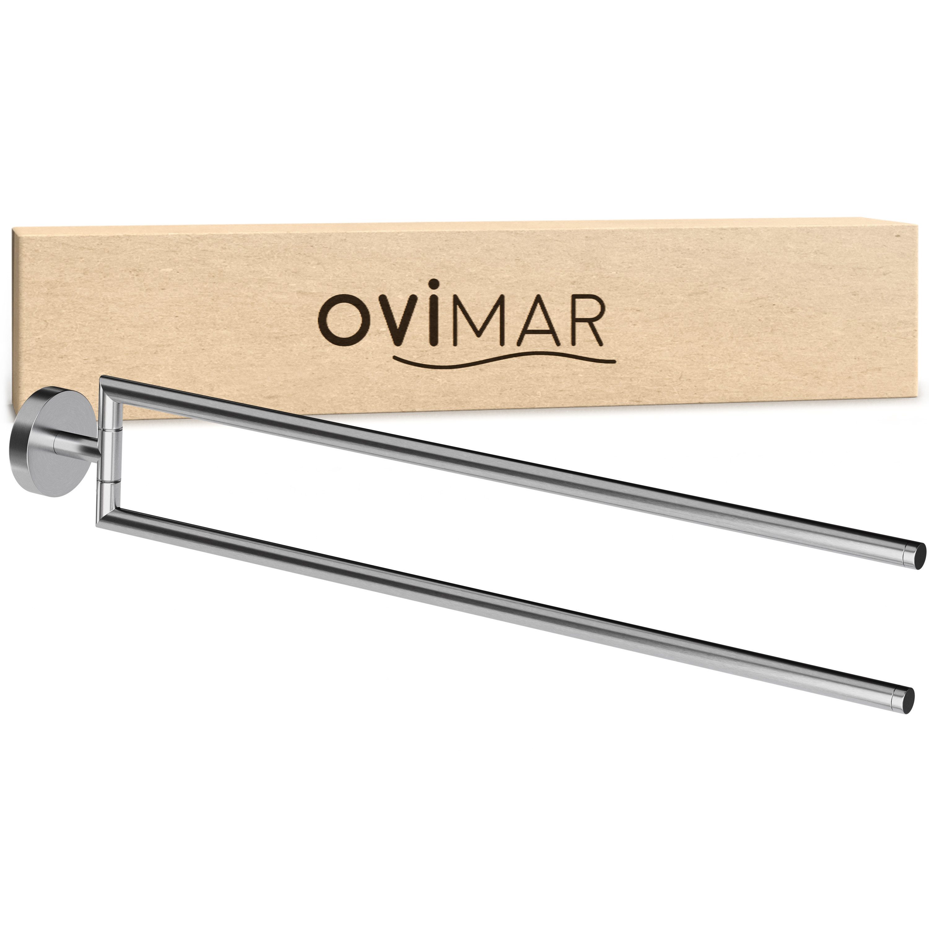 ovimar Doppelhandtuchhalter, aus Edelstahl in Silber zur Zum Bohren