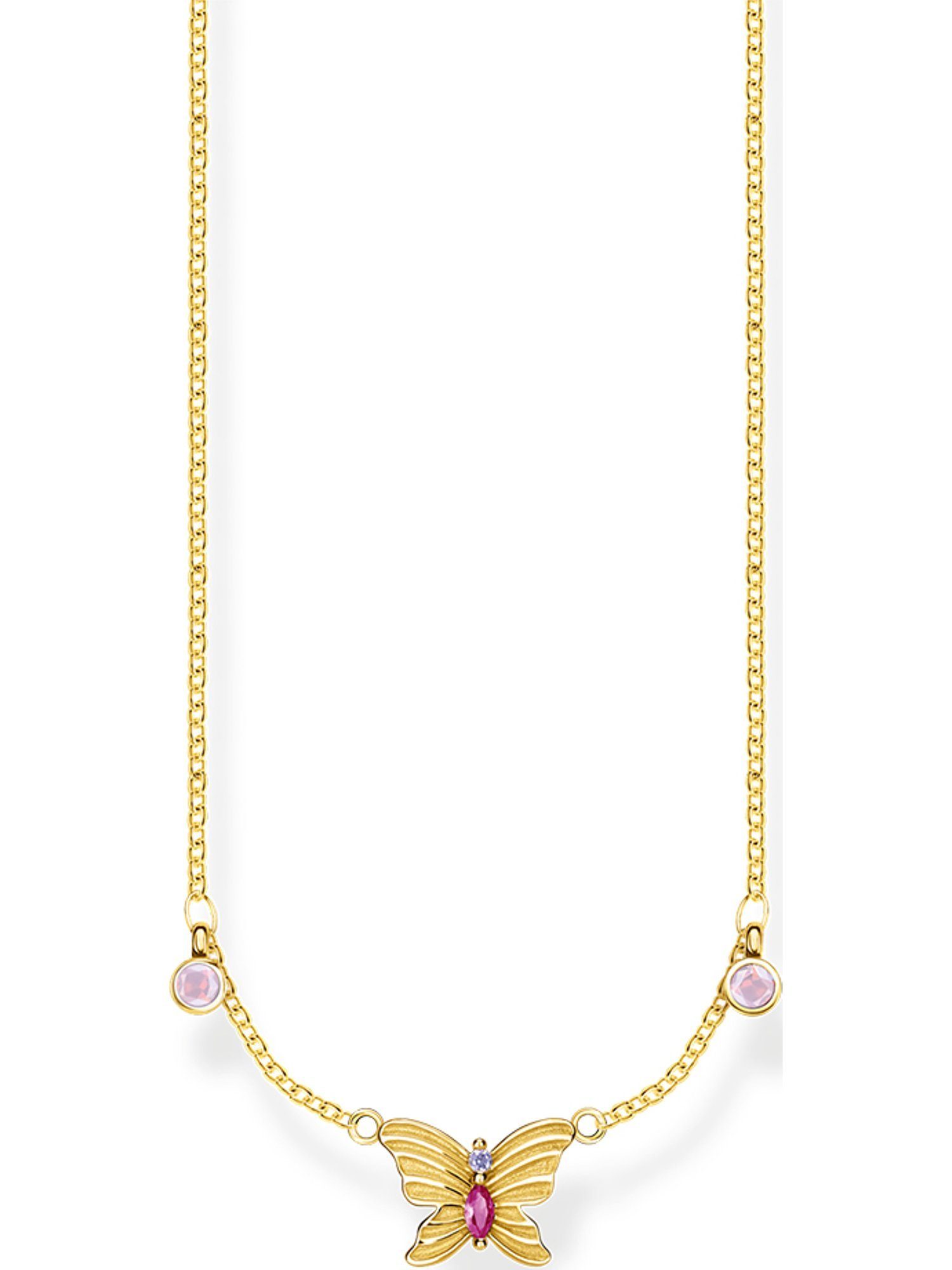 THOMAS SABO Silberkette Thomas Sabo Damen-Kette 925er Silber Glasstein