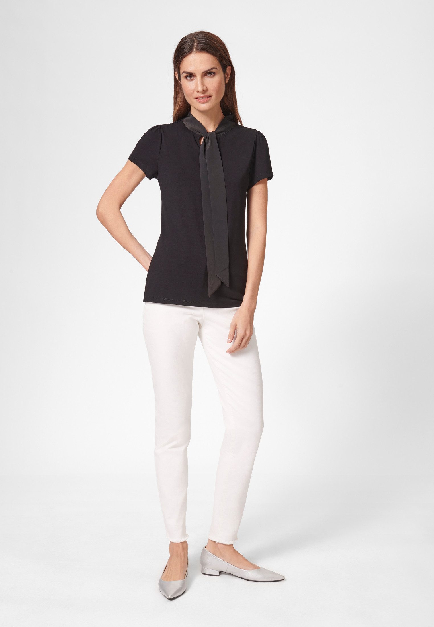 MADELEINE Kurzarmshirt Edel-Shirt mit Schluppe günstig online kaufen