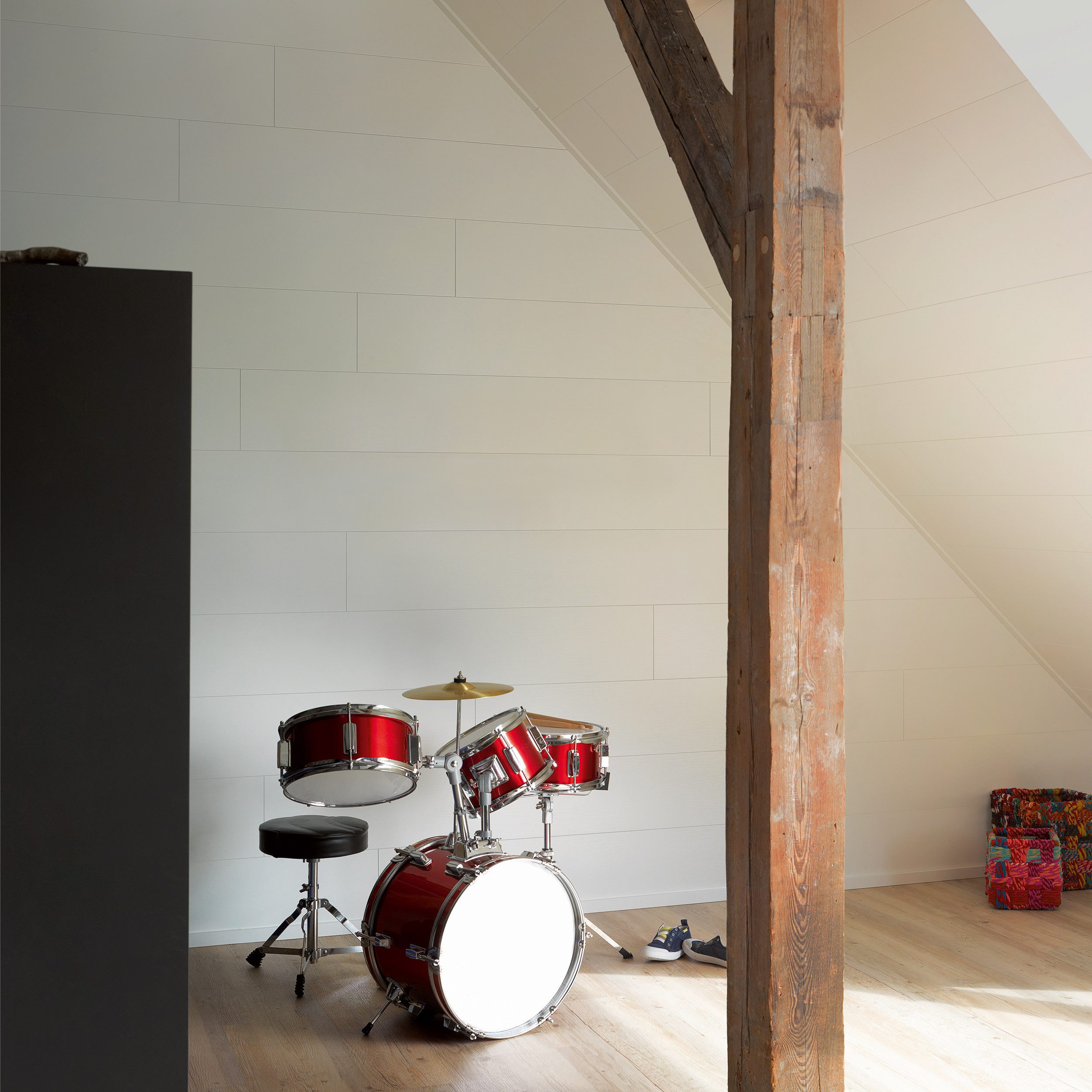 PARADOR Dekorpaneele RapidoClick Esche weiß glänzend geplankt, BxL: 22,30x257,90 cm, 0,57 qm, (Garantie privat 15 Jahre, 4-tlg., Lichtecht) Designfuge für exklusiver Optik