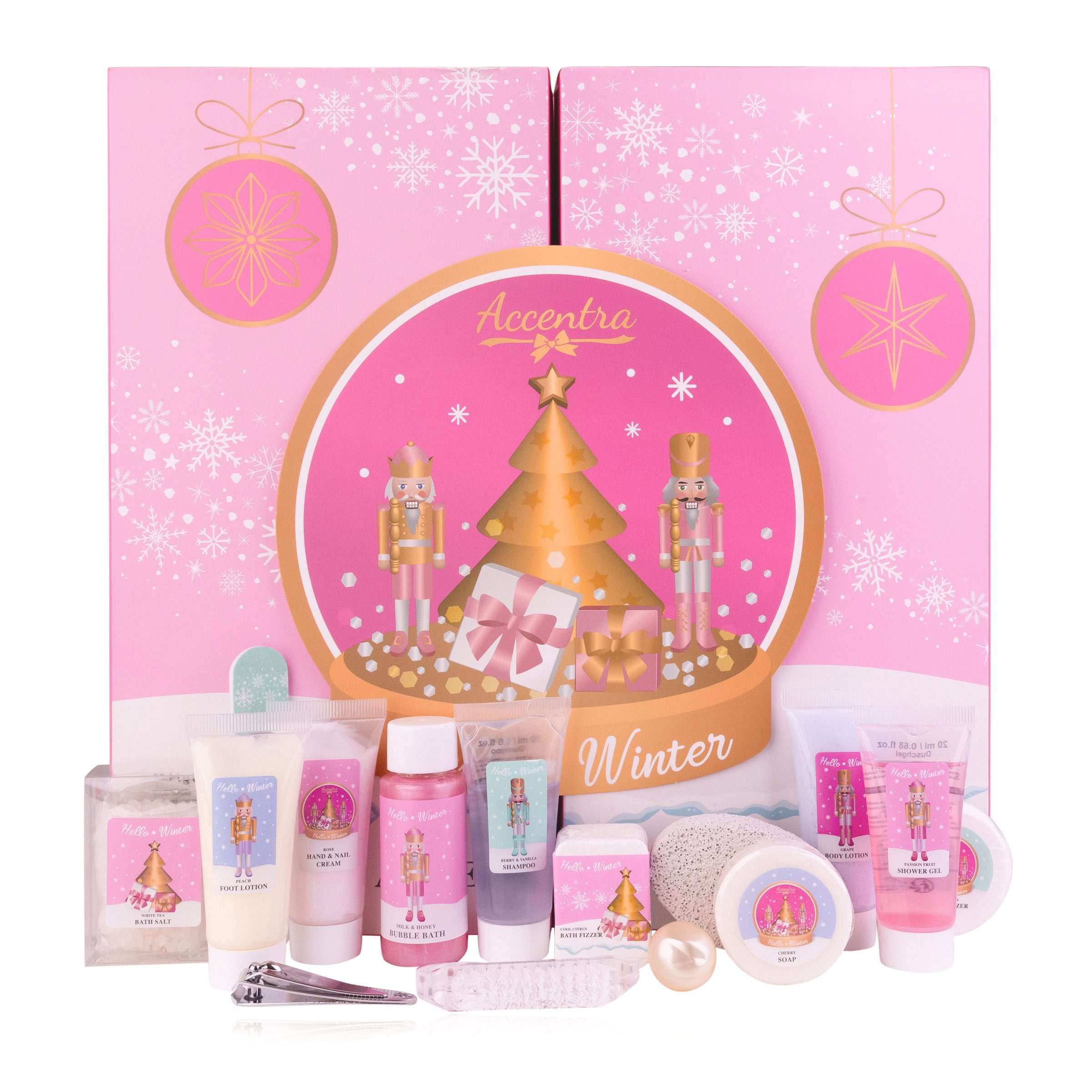 ACCENTRA Adventskalender Happy Holidays Adventskalender 2025 Aufklappbar (24-tlg), Aufklappbar