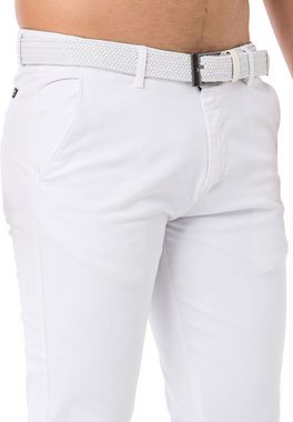 RedBridge Chinohose Chino Hose Pants mit Gürtel Weiß W30 L32