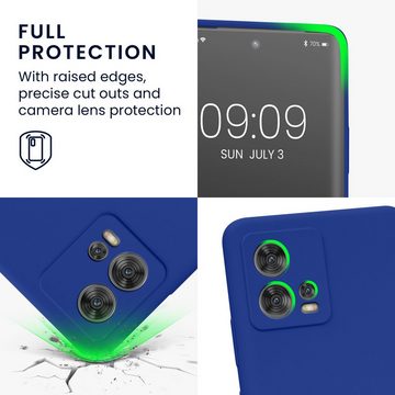kwmobile Handyhülle Hülle für Motorola Edge 30 Fusion, Hülle Silikon gummiert - Handyhülle - Handy Case in Baltik Blau